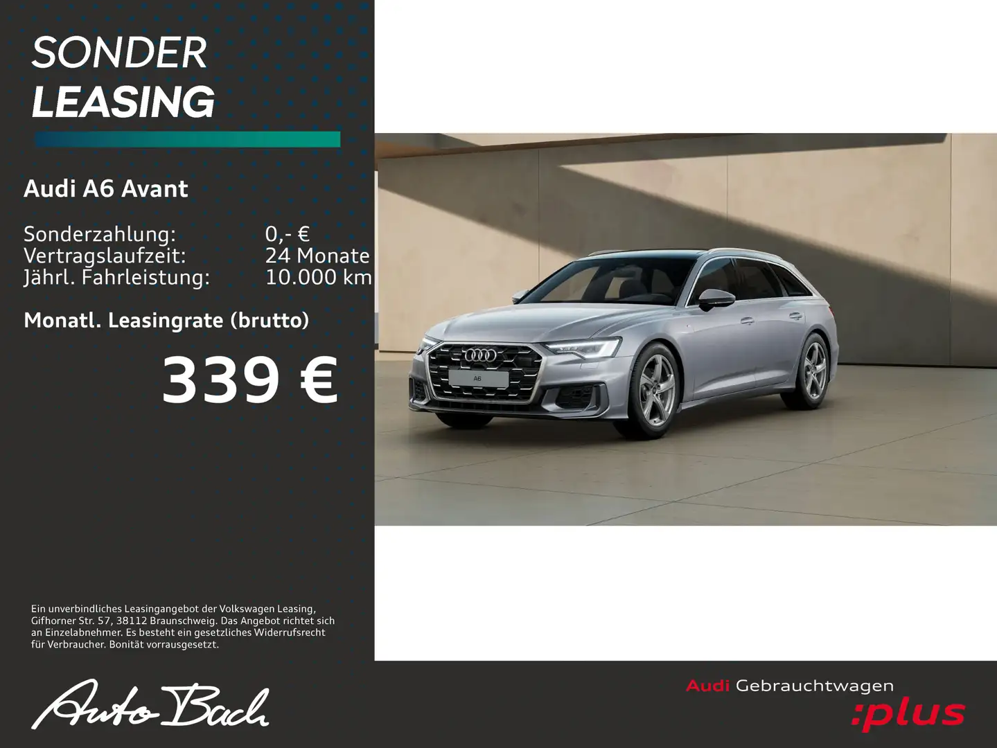 Audi A6 S line 40TDI qu. Stronic Matrix ACC Pan Silber - 2