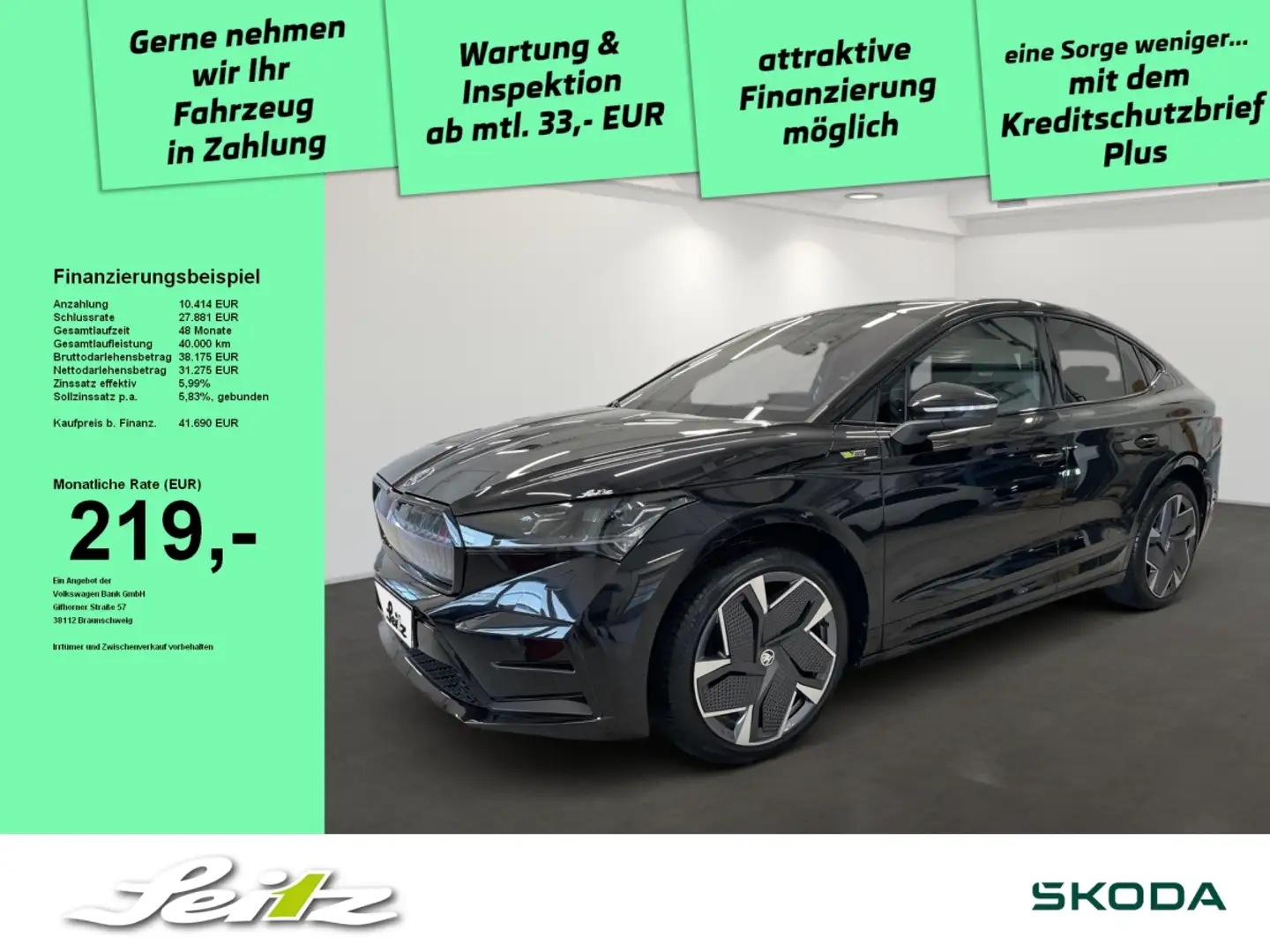 Skoda Enyaq Coupé RS Suite *HEAD-UP*PANO*AHK*MATRIX* Noir - 1