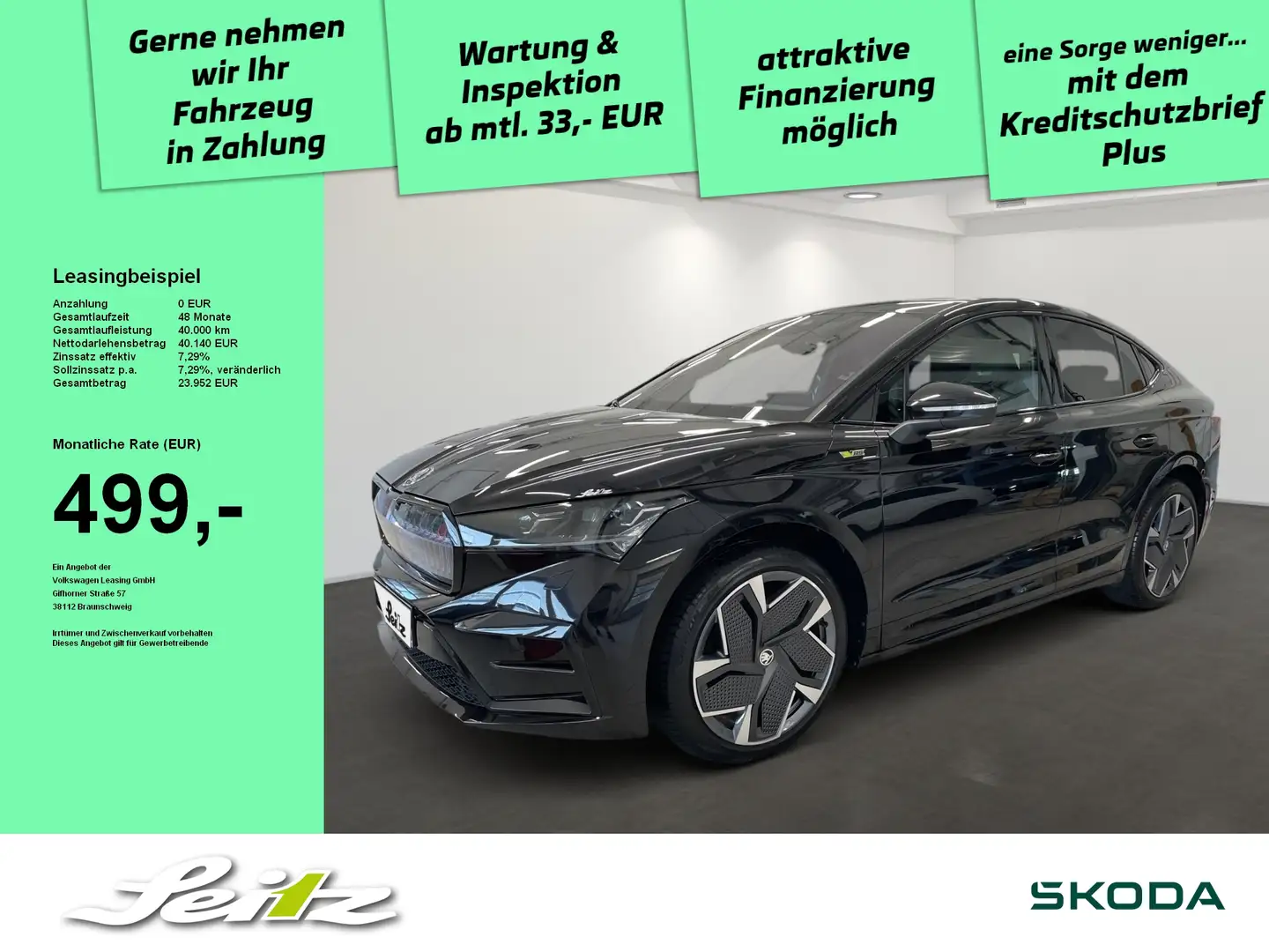 Skoda Enyaq Coupé RS Suite *HEAD-UP*PANO*AHK*MATRIX* Noir - 1