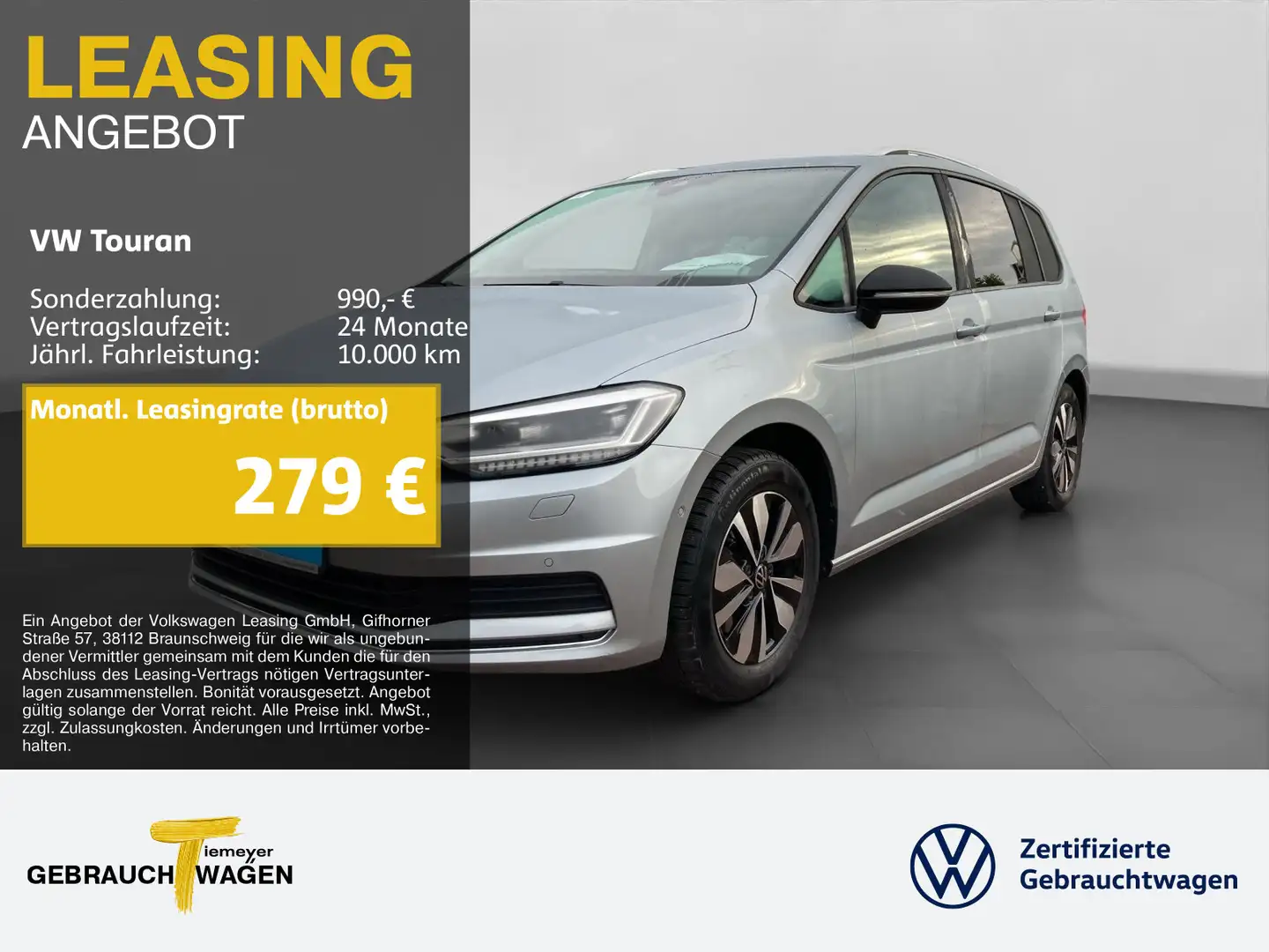Volkswagen Touran 1.5 TSI DSG GOAL IQ.LIGHT 7SITZE AHK Silber - 1