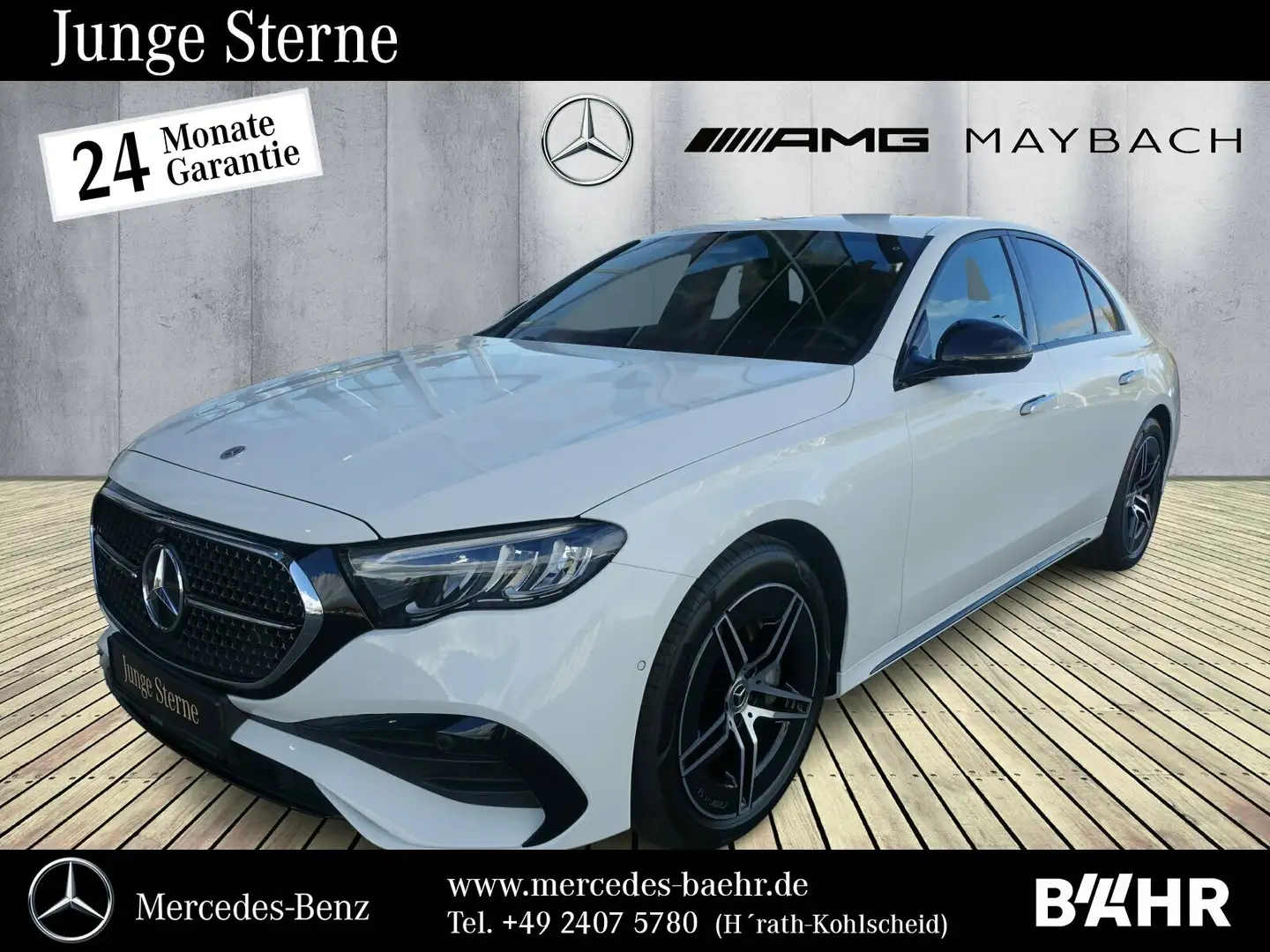 Mercedes-Benz E 200 E 200 AMG+Night/MBUX/LED/Distronic/Totwinkel/RFK Wit - 1