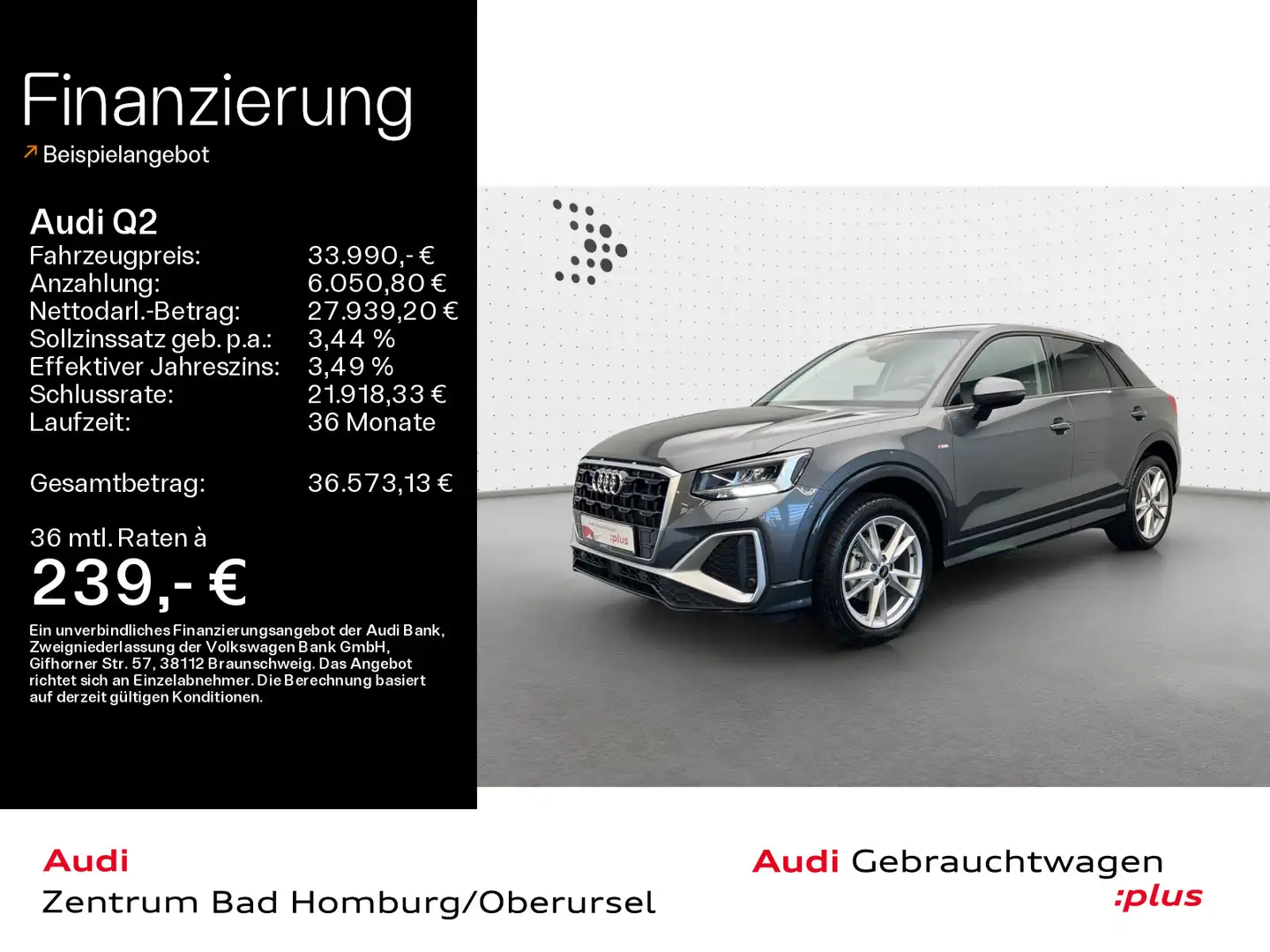 Audi Q2 S line 35 TFSI*SONOS*virtual cockpit*AHK*Einp Grau - 1