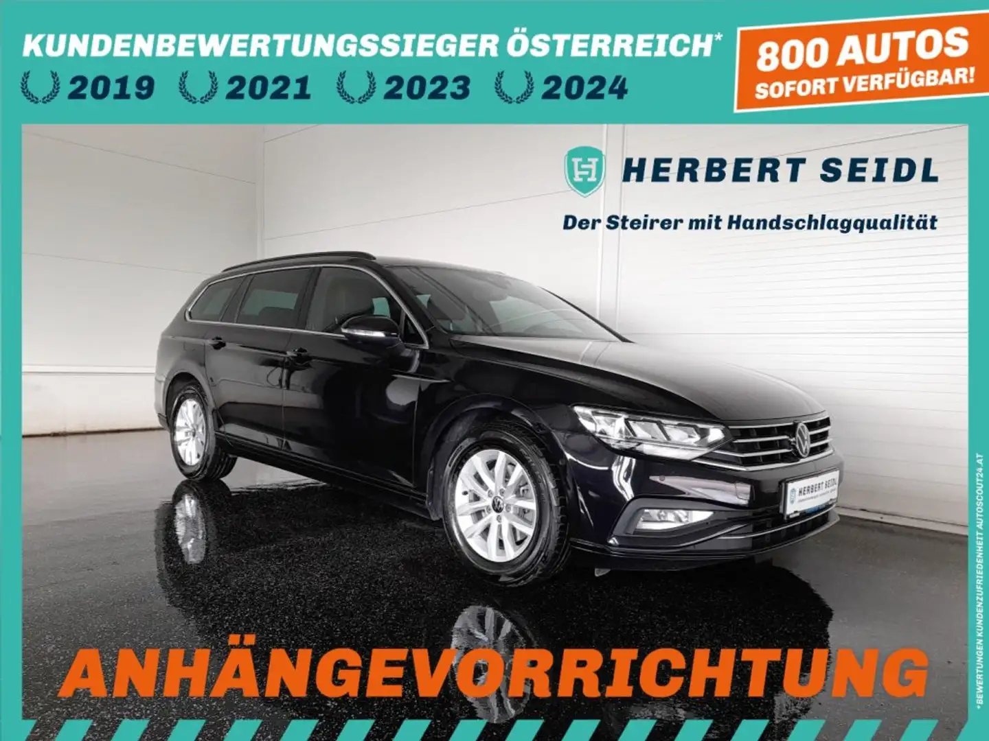 Volkswagen Passat Variant BUSINESS 2,0 TDI DSG *VOLL-LED / NAVI / AHV MIT TRAILER ASSIST & 360° KAMERA / ACC / DACHHIMMEL SCHWARZ* Schwarz - 1