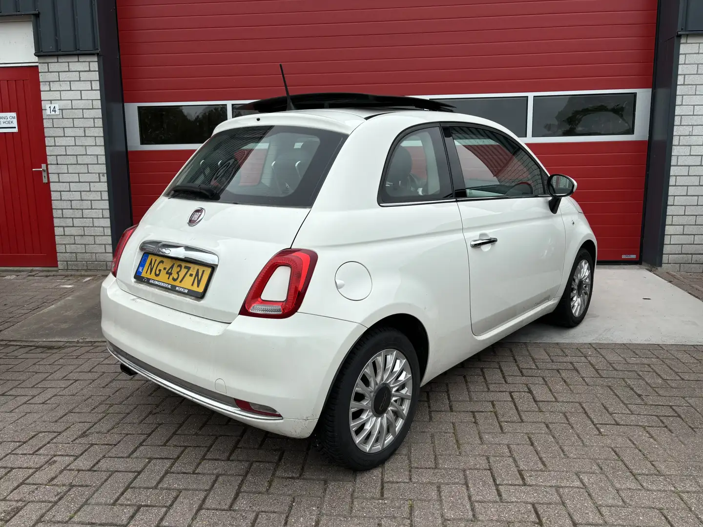 Fiat 500 0.9 TwinAir Turbo Lounge SCHUIFDAK / LEDER / NAVI Blanc - 2