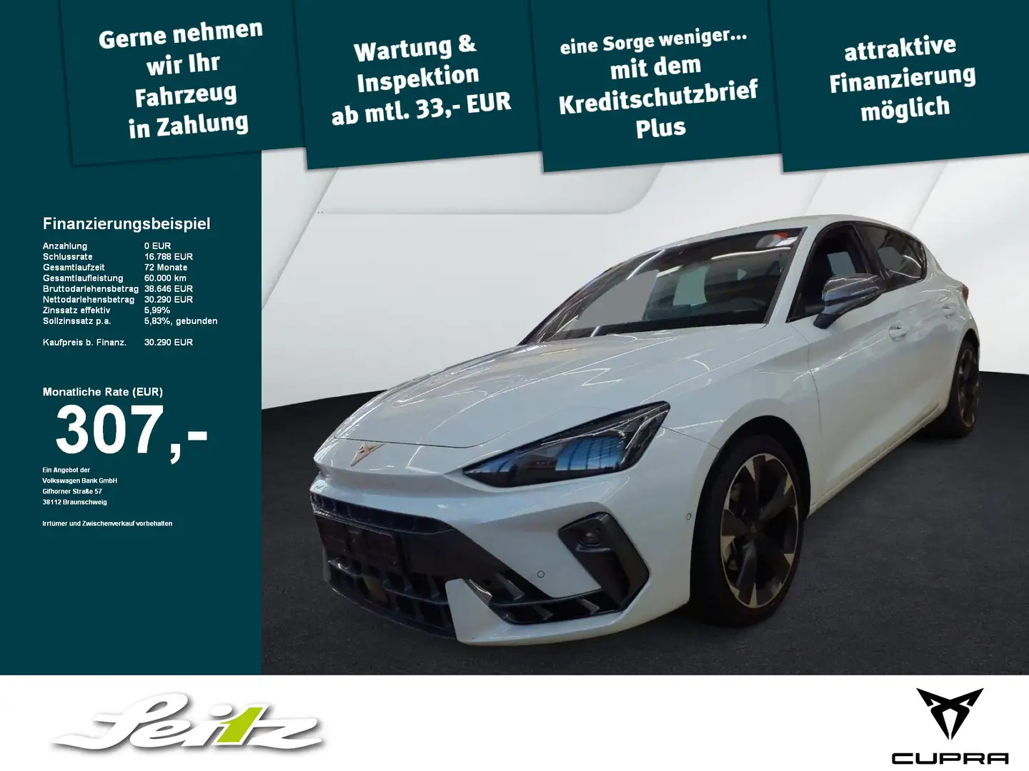 CUPRA Leon 2.0 TDI *LED*KAMERA*NAVI*SITZH* Blanco - 1
