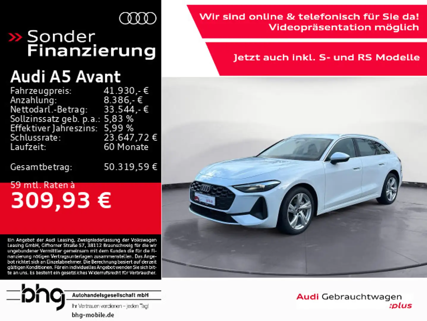 Audi A5 TFSI LED/ACC/Interface/Kamera/Assist/uv Weiß - 1