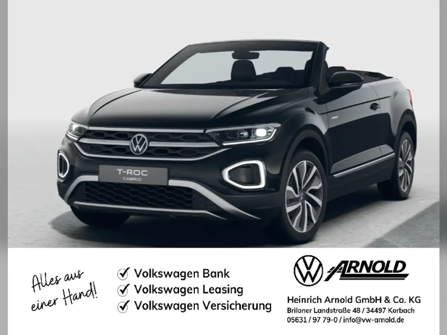 Volkswagen T-Roc Cabriolet ENERGY 1.5 l TSI 7-Gang-DSG Schwarz - 1