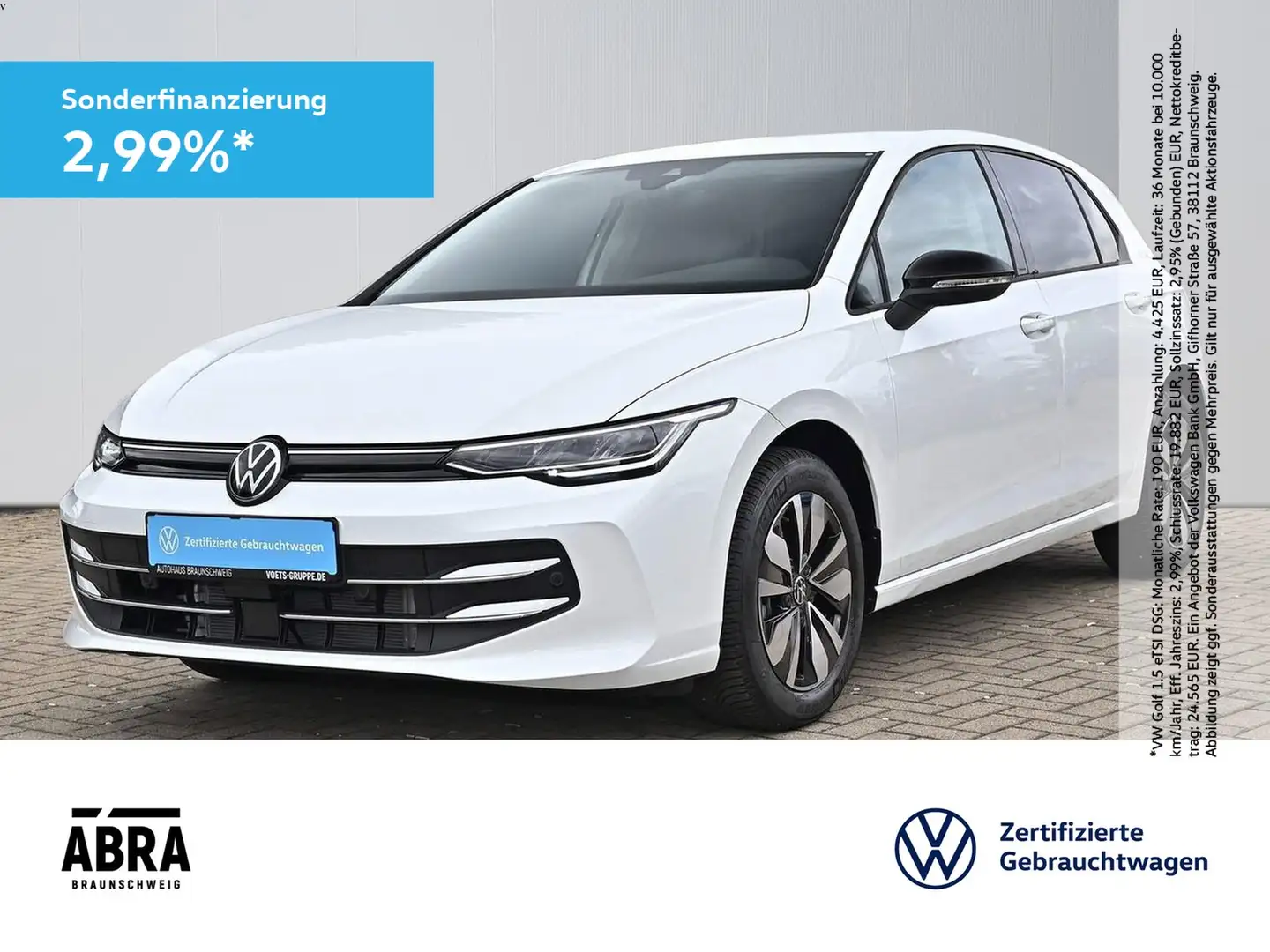 Volkswagen Golf VIII 1.5 TSI Goal LED+LANE+ACC+PDC+APP Weiß - 1
