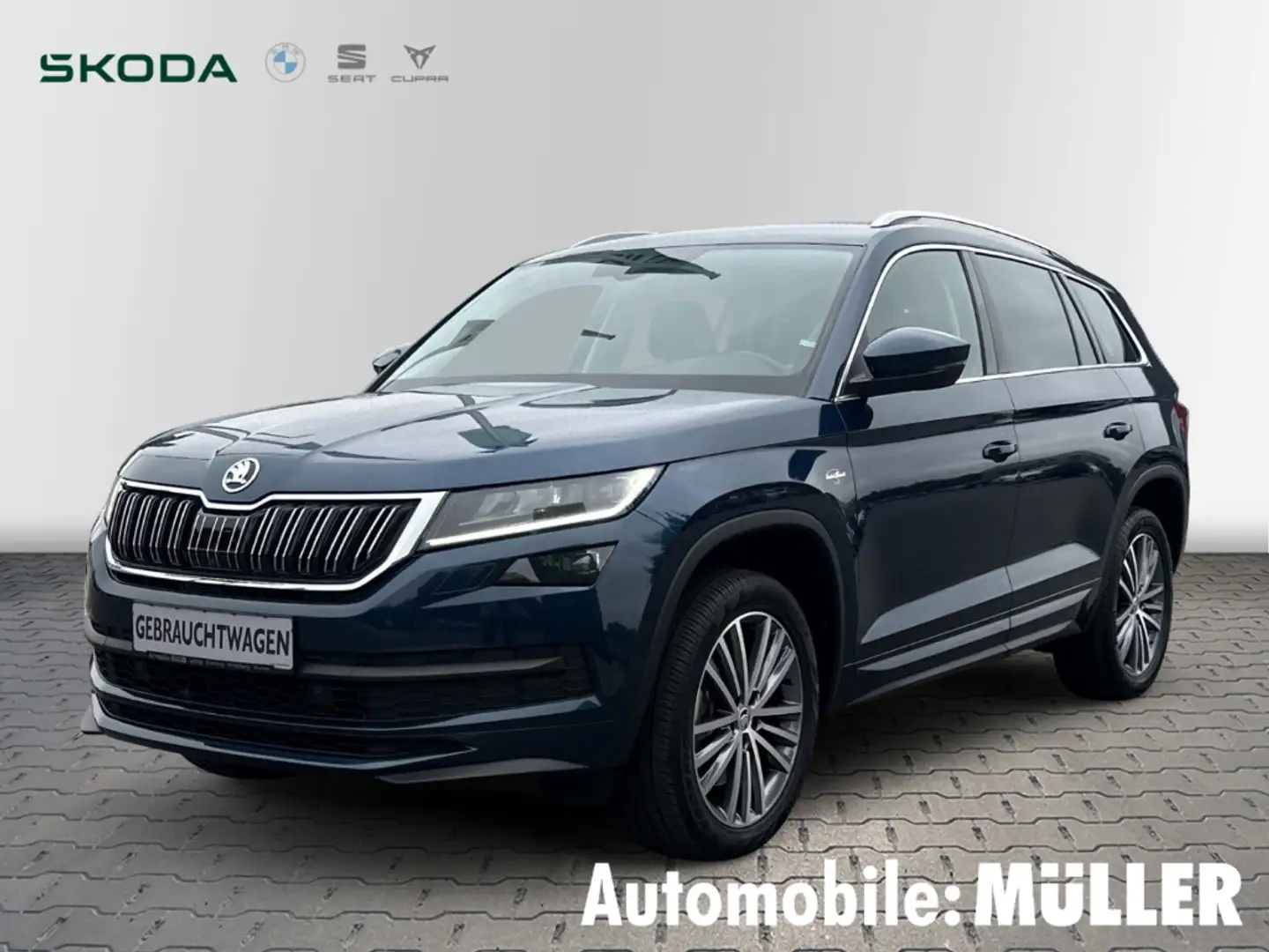 Skoda Kodiaq 2.0TDI L&K 4x4 DSG 200PS 1.Hand AHK Navi LED ACC S Blau - 1