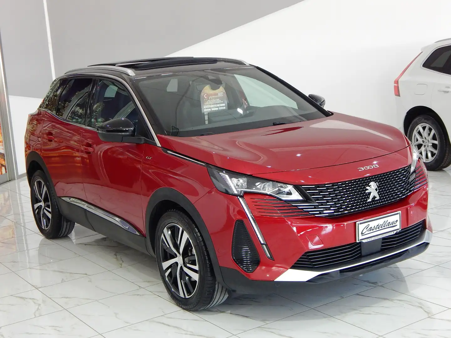 Peugeot 3008 1.5 bluehdi GT Pack EAT8 TETTO-NAVI-PELLE-LED-PARK Rosso - 2