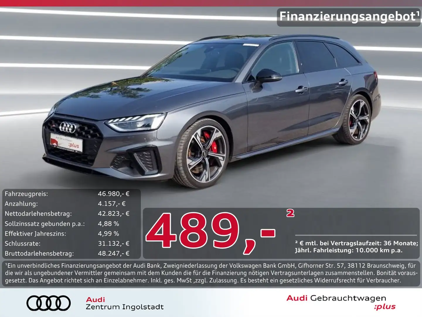 Audi S4 Avant TDI MATRIX AHK ACC virtual+ KAM 19" Grau - 1
