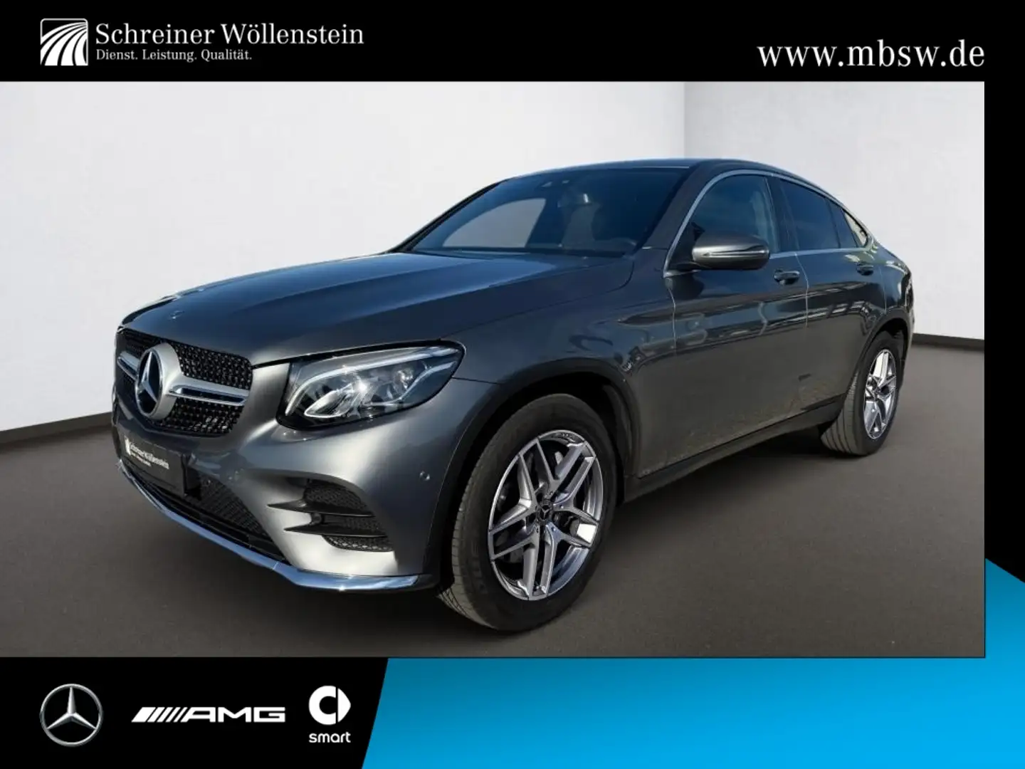 Mercedes-Benz GLC 250 4M Coupé AMG*LED*AHK*Navi*Spur*RKam*KeyG Grau - 1