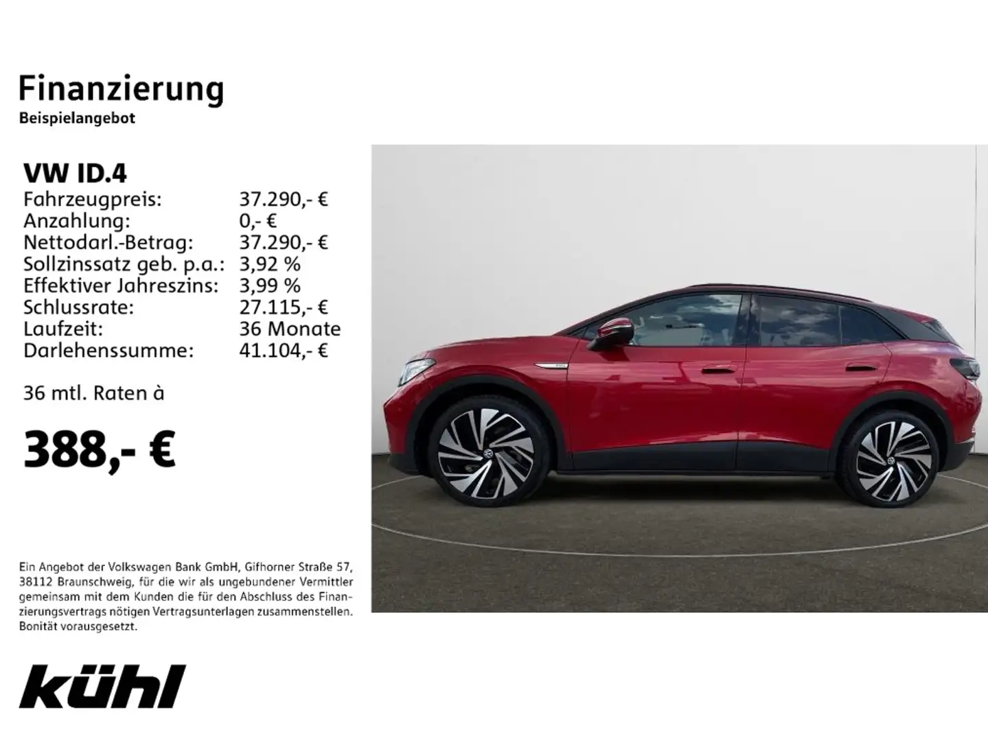 Volkswagen ID.4 150 KW Pro Performance Top Sport plus, Desi Rouge - 2