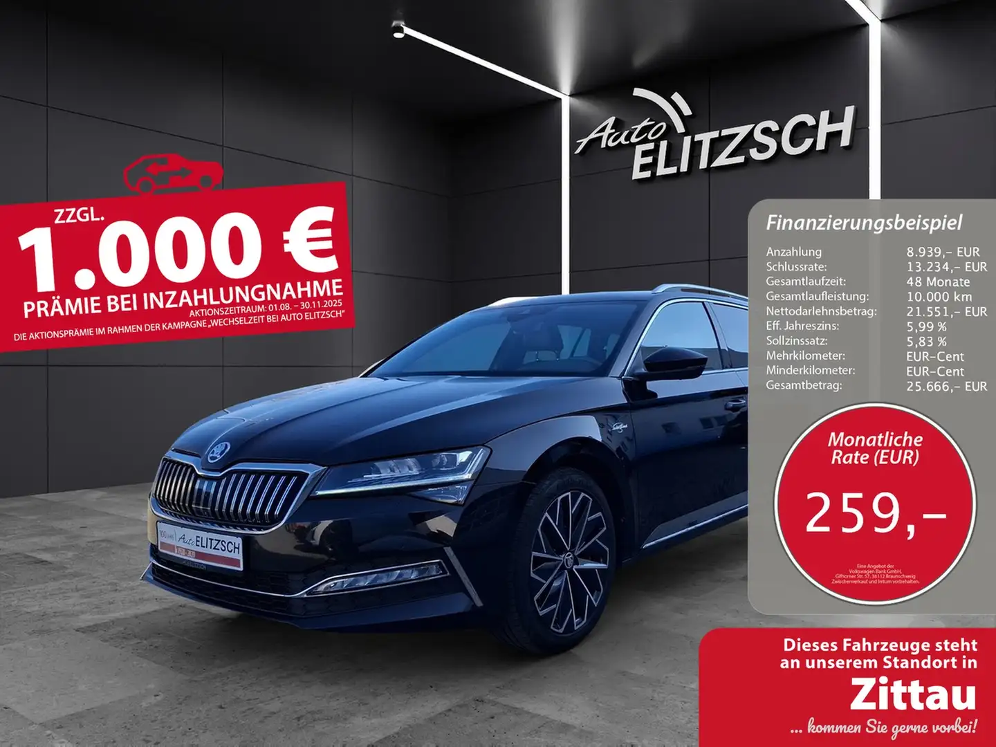 Skoda Superb Combi TDI L&K DSG 4x4, STH Matrix Návi AID ACC ... Schwarz - 1