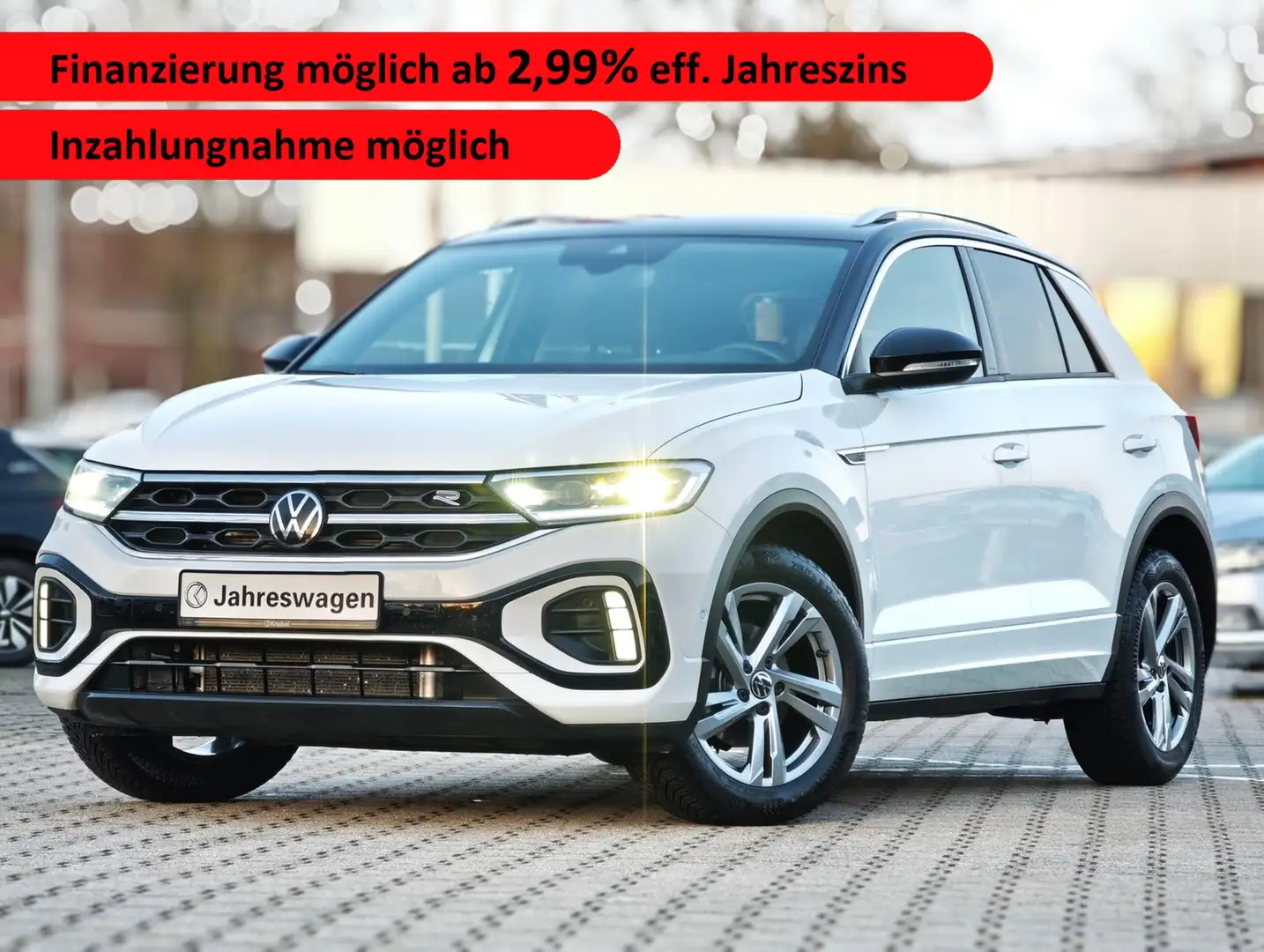 Volkswagen T-Roc R-Line 1.5 TSI DSG LED+ Navi AHK ACC*Kamera* Weiß - 1