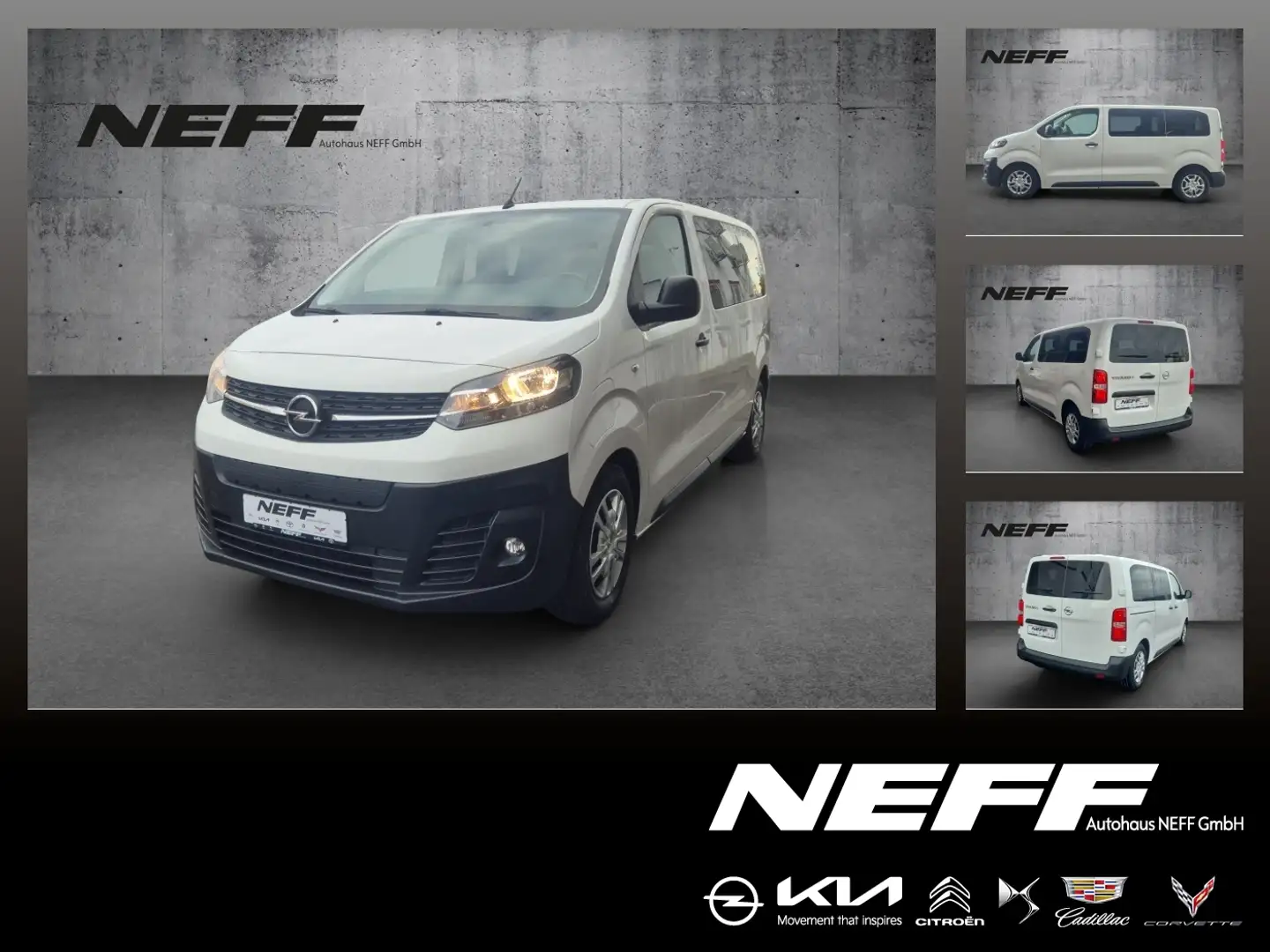 Opel Vivaro Kombi -e (49/50kWh) (L2) M Navi+Kam.+PDC Weiß - 1