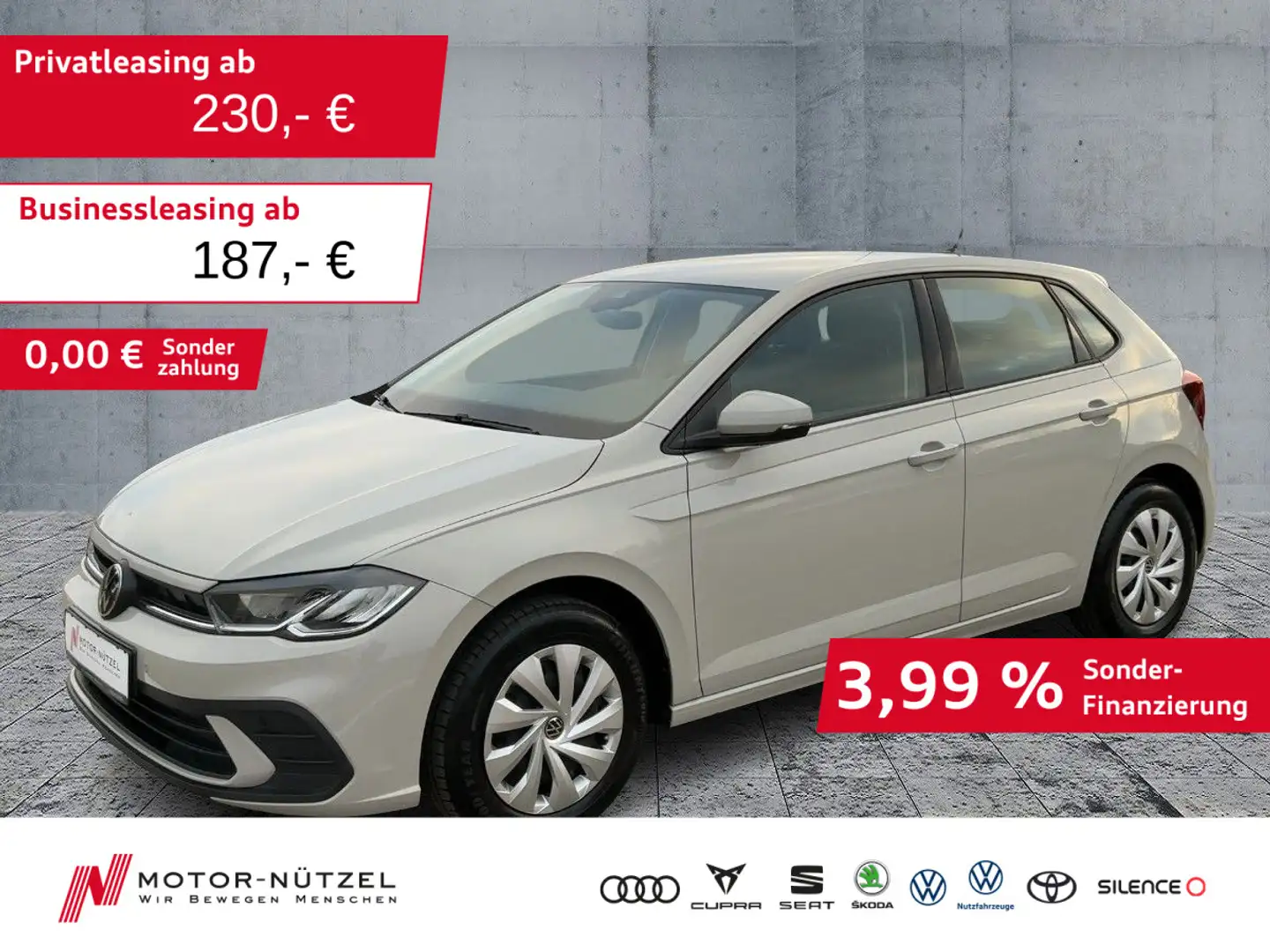Volkswagen Polo 1.0 TSI LIFE LED+NAVI+APP+BT+DAB+PDC+KLIMA Grau - 1