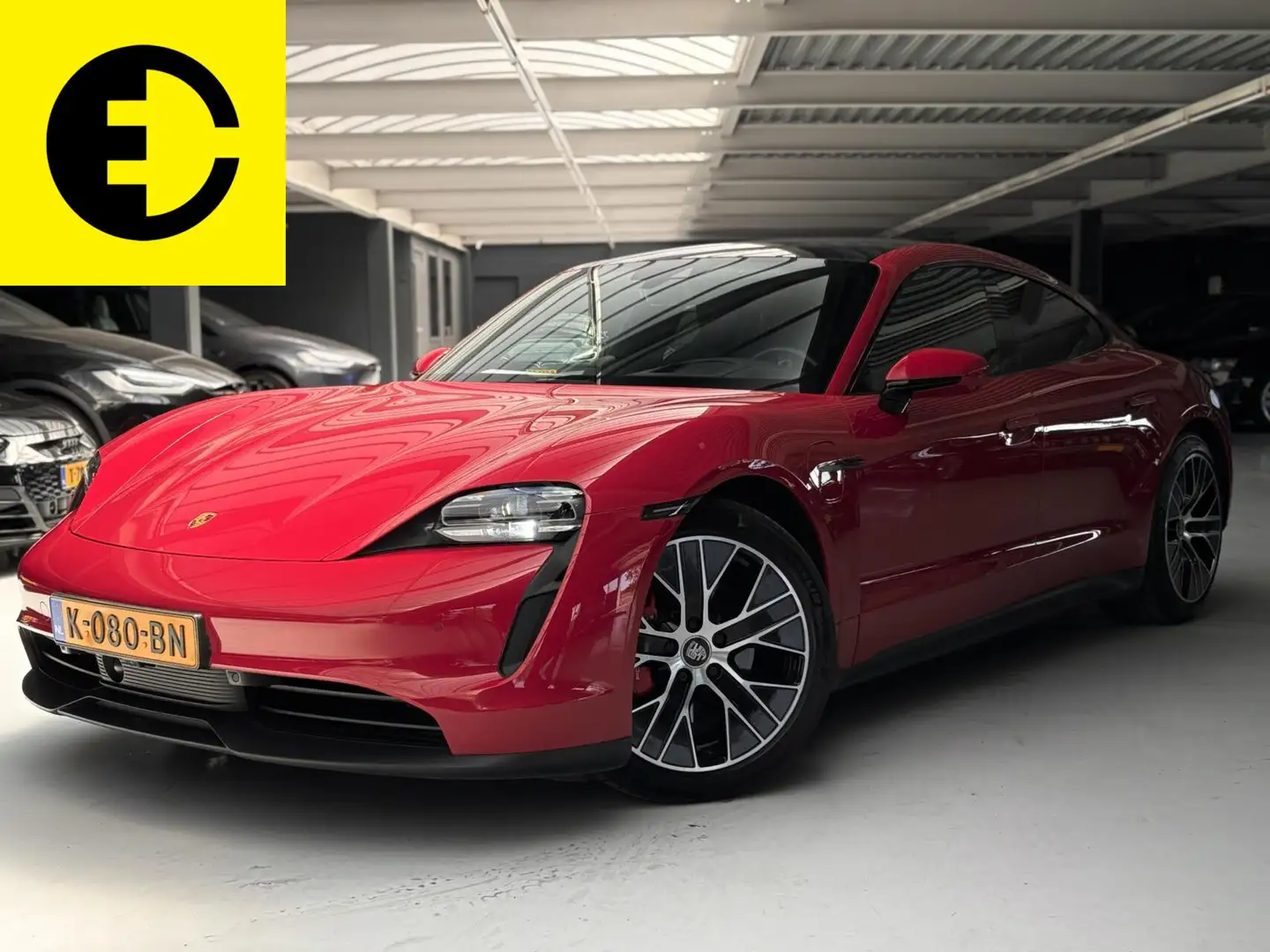 Porsche Taycan 4S 79 kWh | Sport chrono | Pano dak | Luchtvering Rood - 1