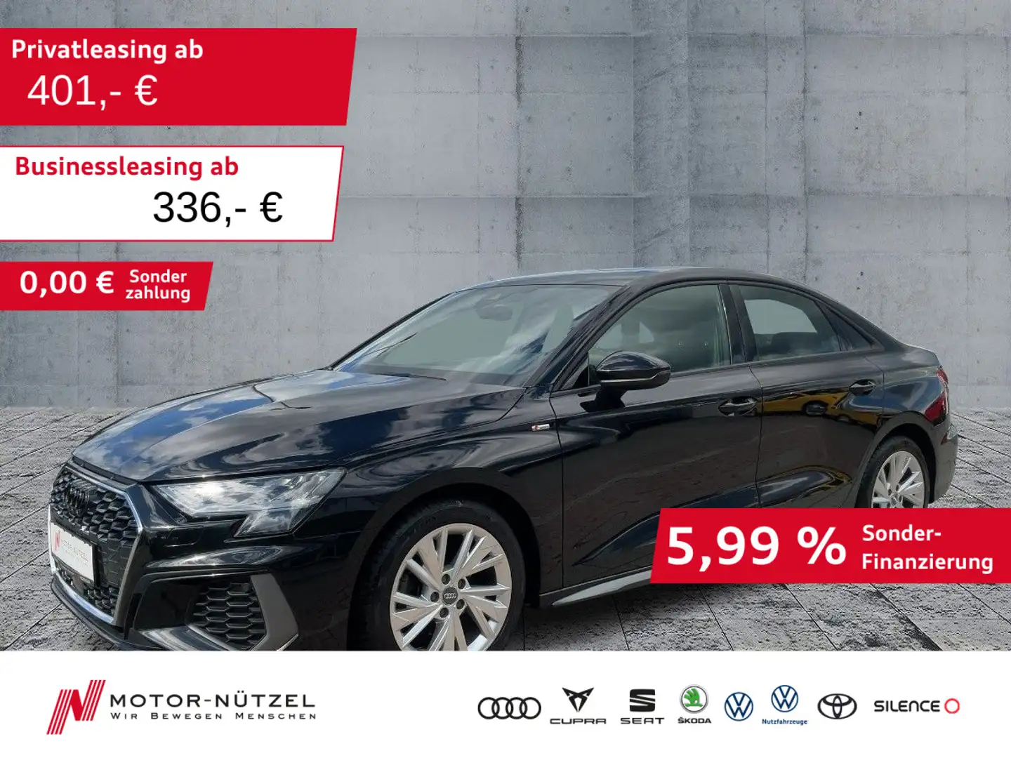 Audi A3 35 TDI S-TR S-LINE 5JG+LED+NAVI+ACC Schwarz - 1