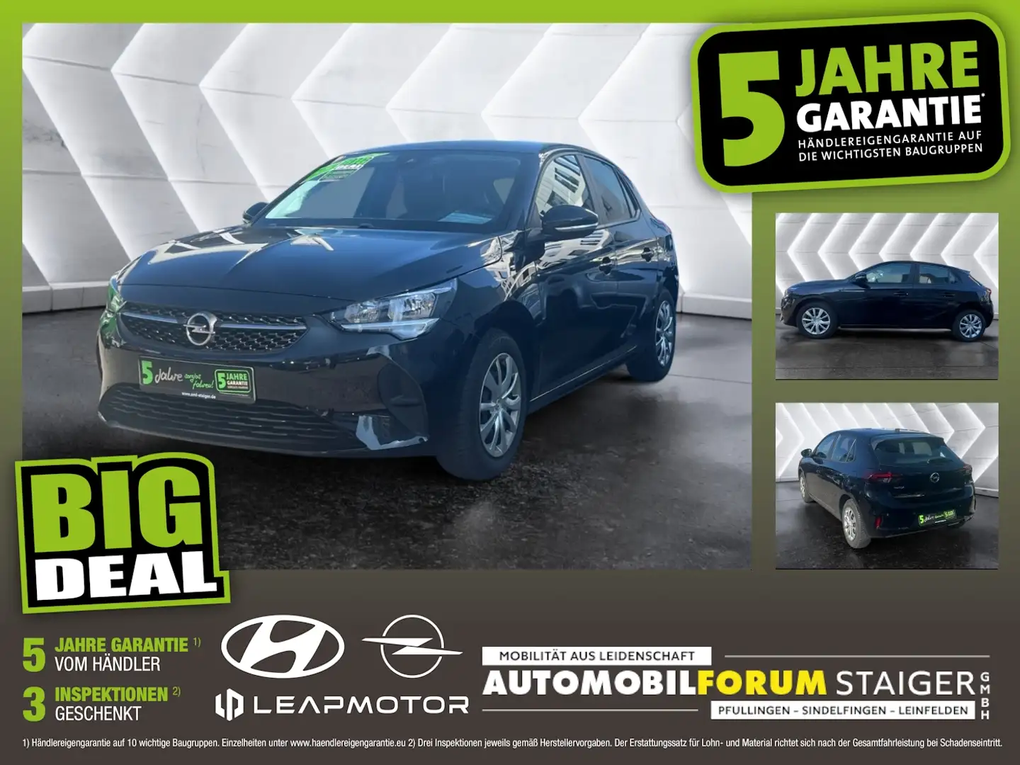 Opel Corsa F 1.2 Edition 5 Jahre Garantie BigDeal Noir - 1