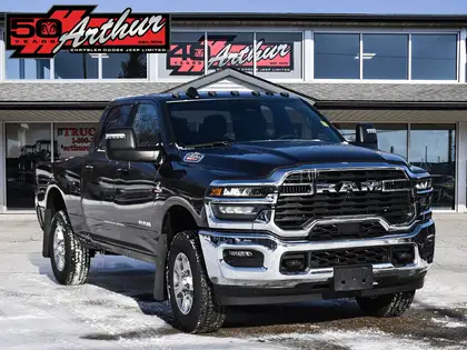 Gray 2025 RAM 2500 Big Horn Crew Cab 4WD Pickup Truck Four-Wheel Drive 8-Speed Automatic