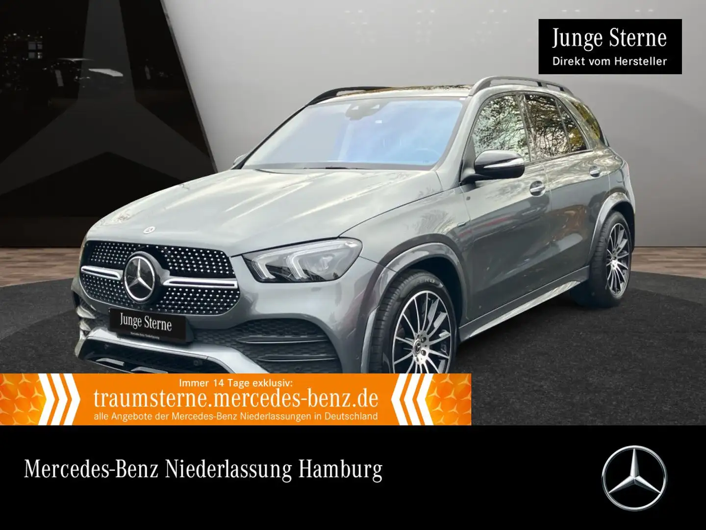 Mercedes-Benz GLE 350 e 4M AMG+NIGHT+PANO+360+LED+FAHRASS+21"+9G Grau - 1