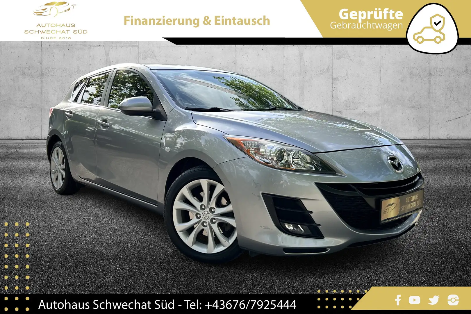Mazda 3 2.0i TX PLUS//1.BESITZ//BOSE//ÖAMTC-PICKERL Grau - 1