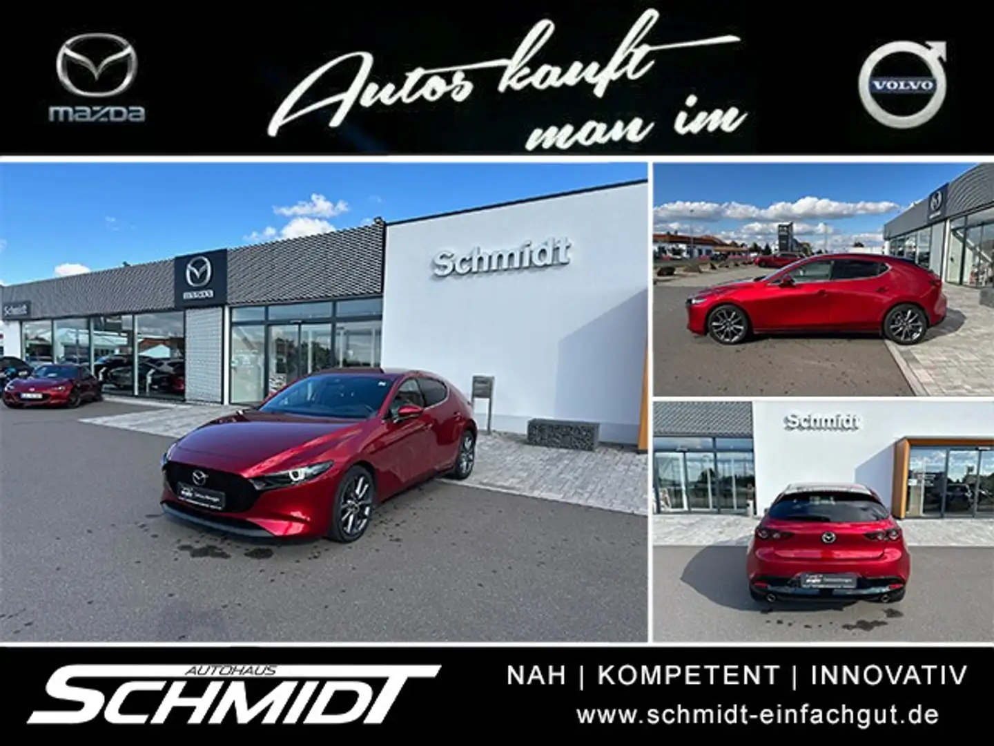 Mazda 3 SKYACTIV-G 2.0 M Hybrid Rot - 1