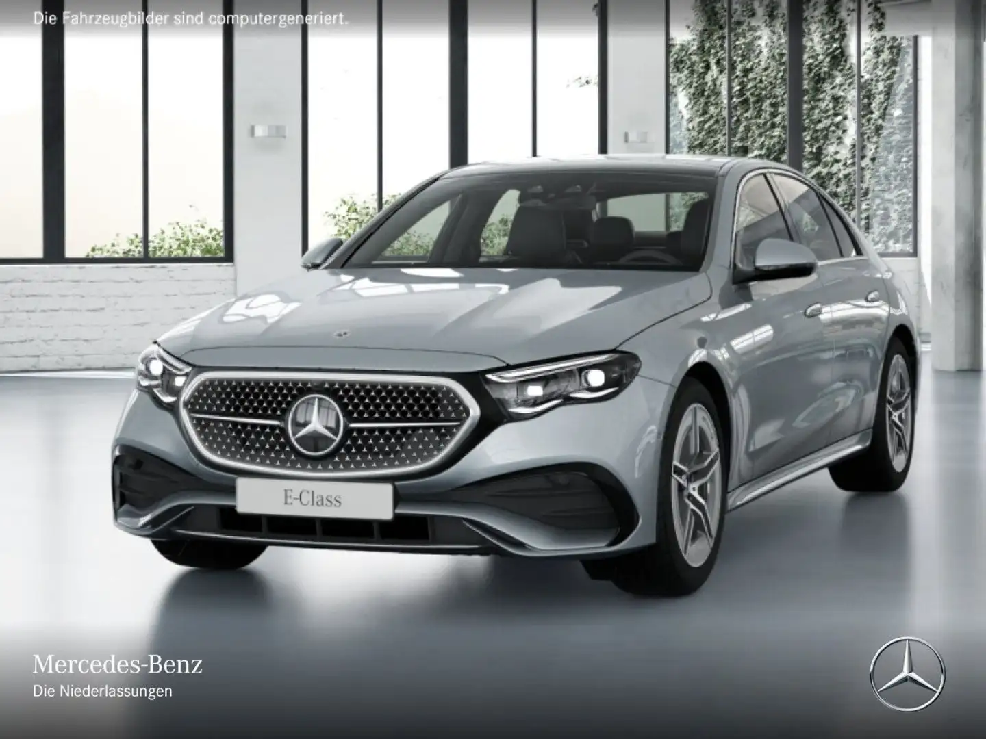 Mercedes-Benz E 200 AMG Fahrass 360° Stdhzg Pano Burmester HUD Silber - 2