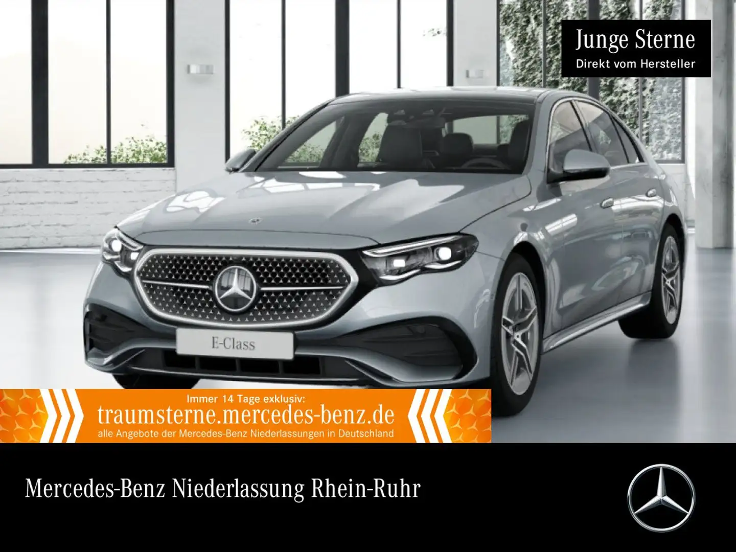 Mercedes-Benz E 200 AMG Fahrass 360° Stdhzg Pano Burmester HUD Silber - 1