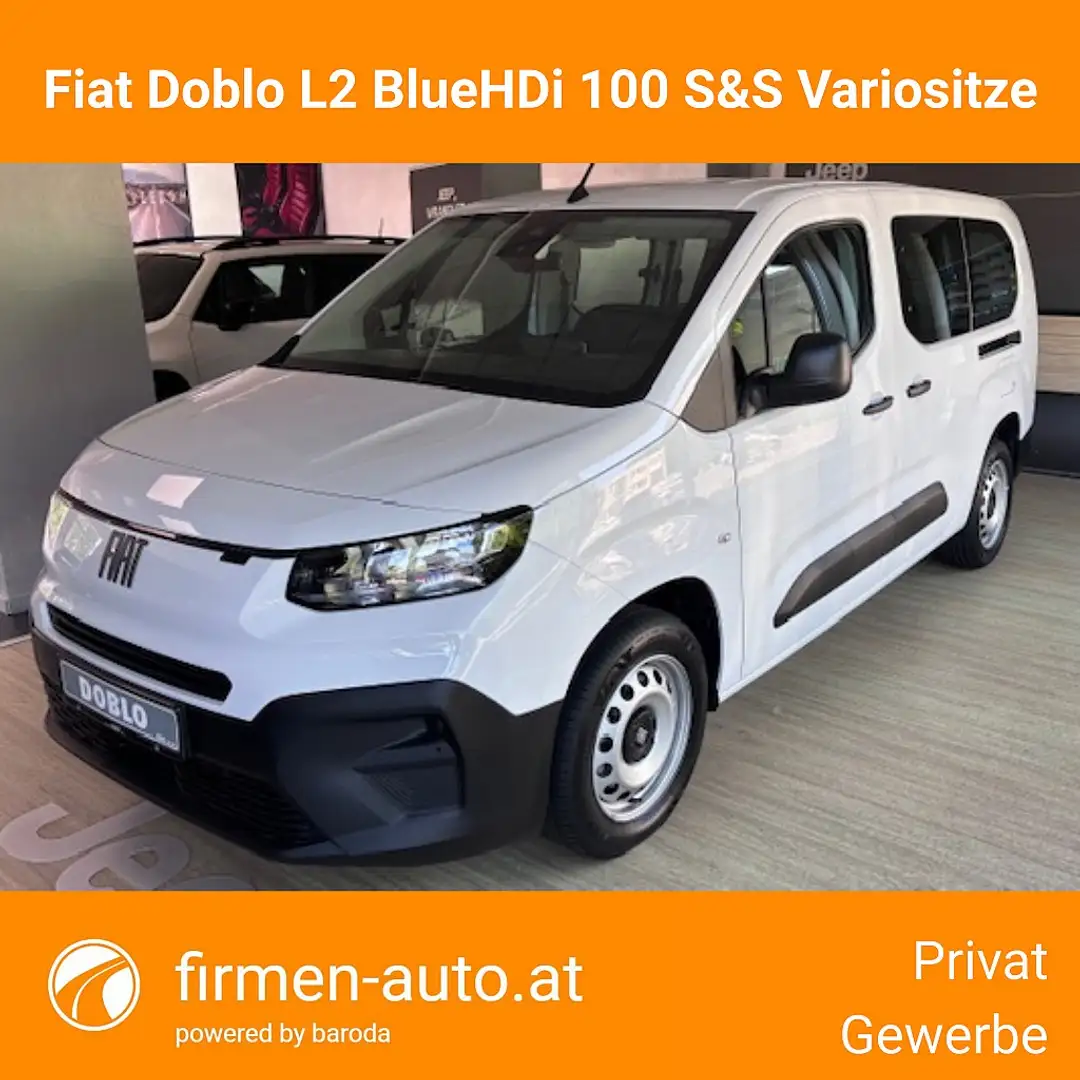Fiat Doblo Doblo Kastenwagen DoKa BlueHDi 100 S&S XL Weiß - 1