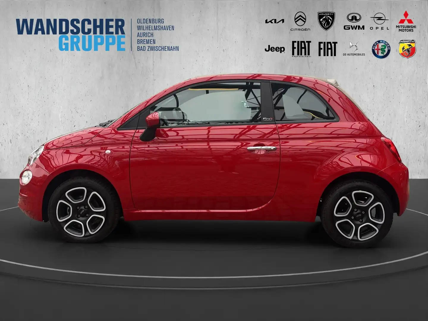 Fiat 500C Cabrio Club 1,0 Carplay+PDC+Klima Rot - 2