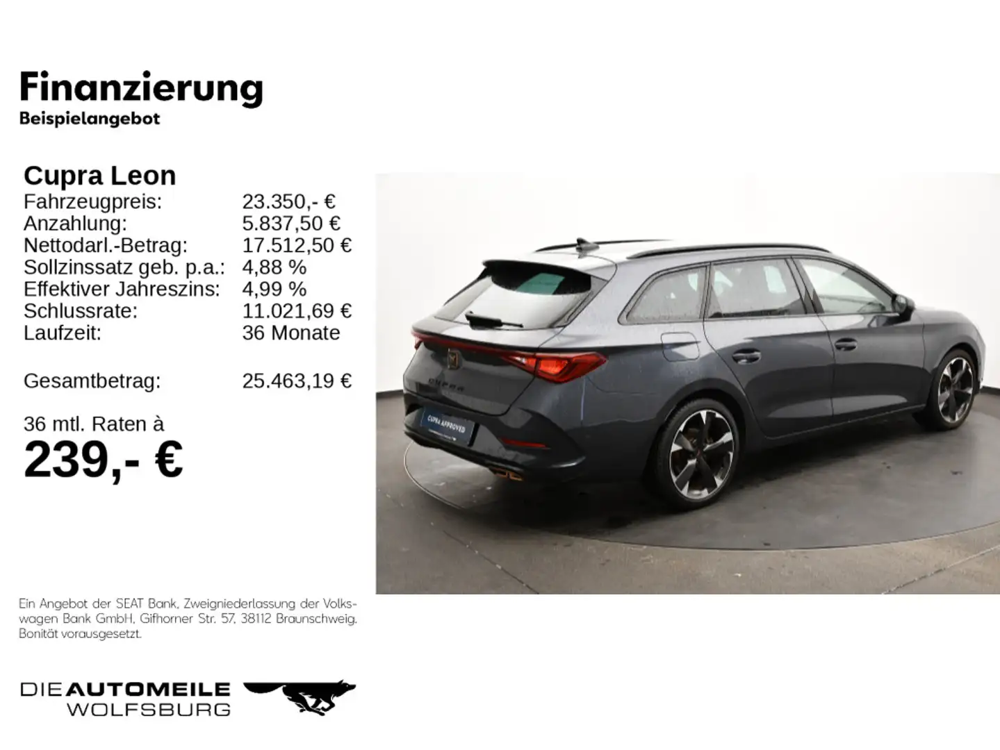 CUPRA Leon ST 1.4 TSI eHybrid DSG LED/ACC/AHK Grau - 2