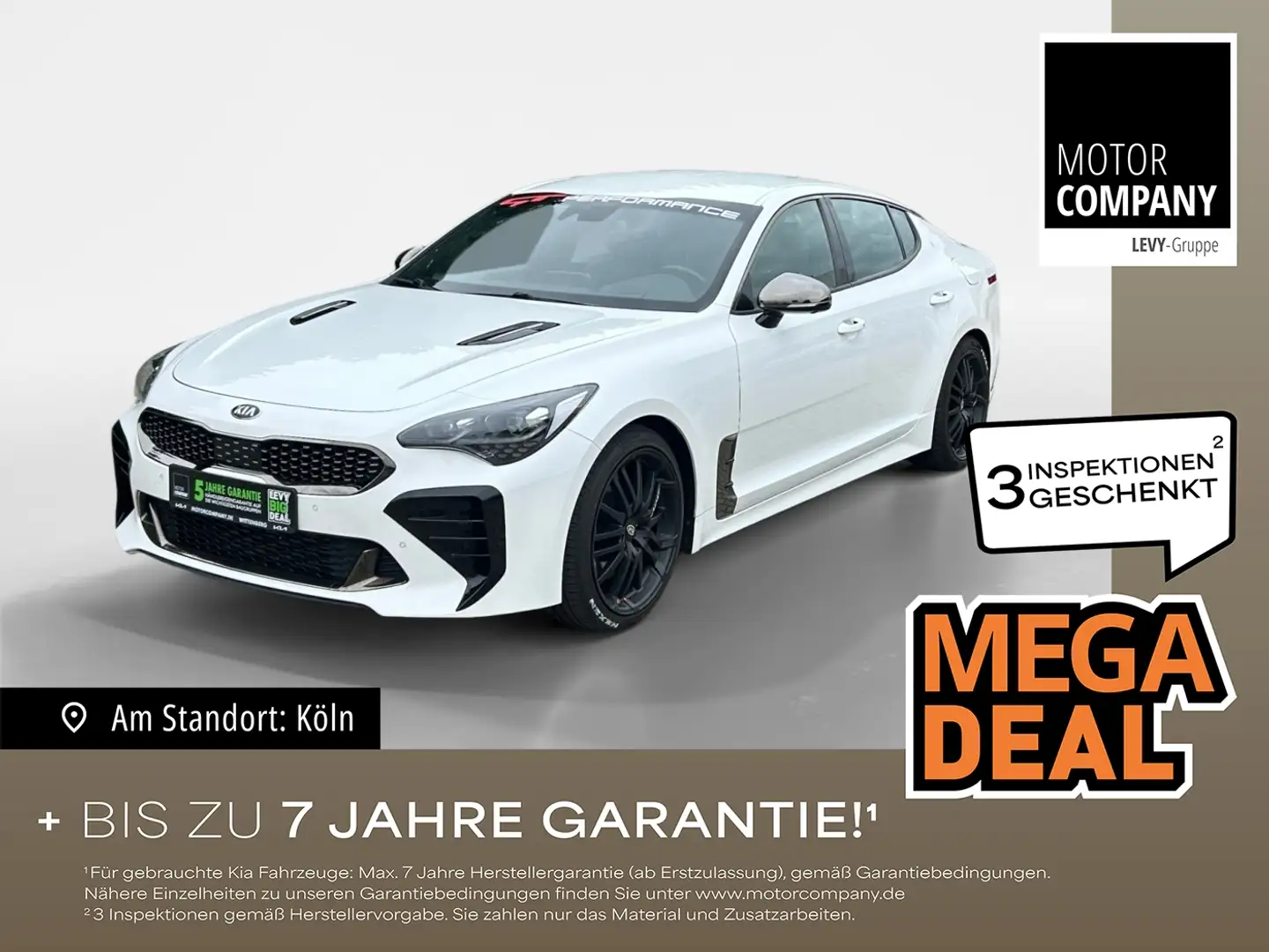 Kia Stinger 2.0 T-GDI GT-Line +Automatik+Navi+R.Kam++ Weiß - 1