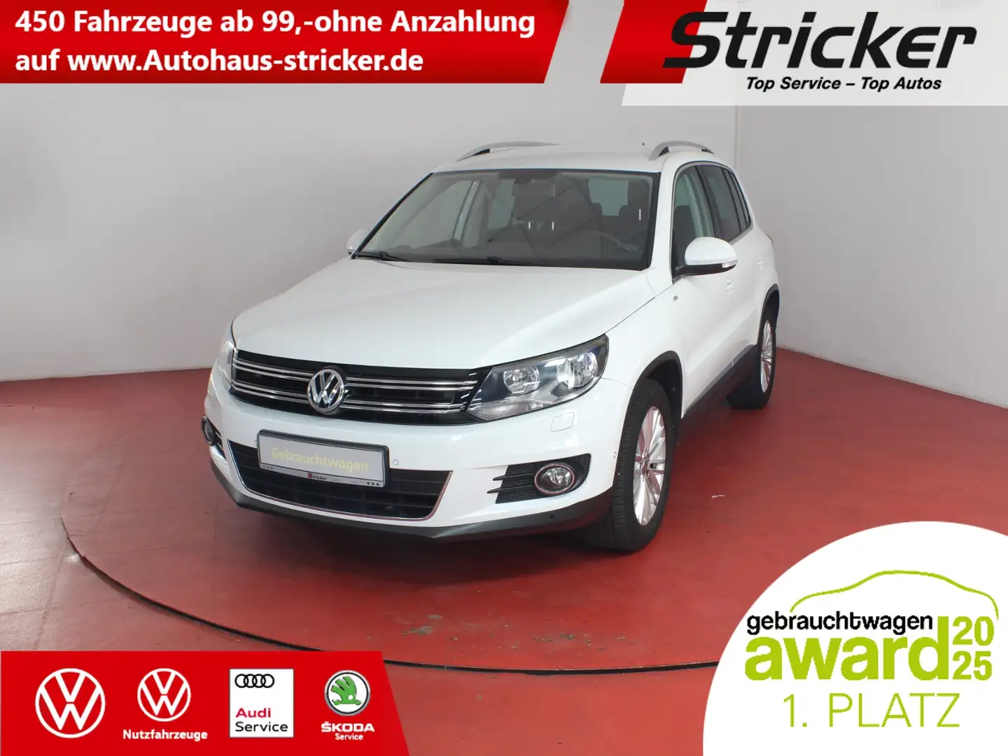 Volkswagen Tiguan Cup Sport & Style 1.4 TSI TÜV bis 08.2027 AHK Par Blanc - 1