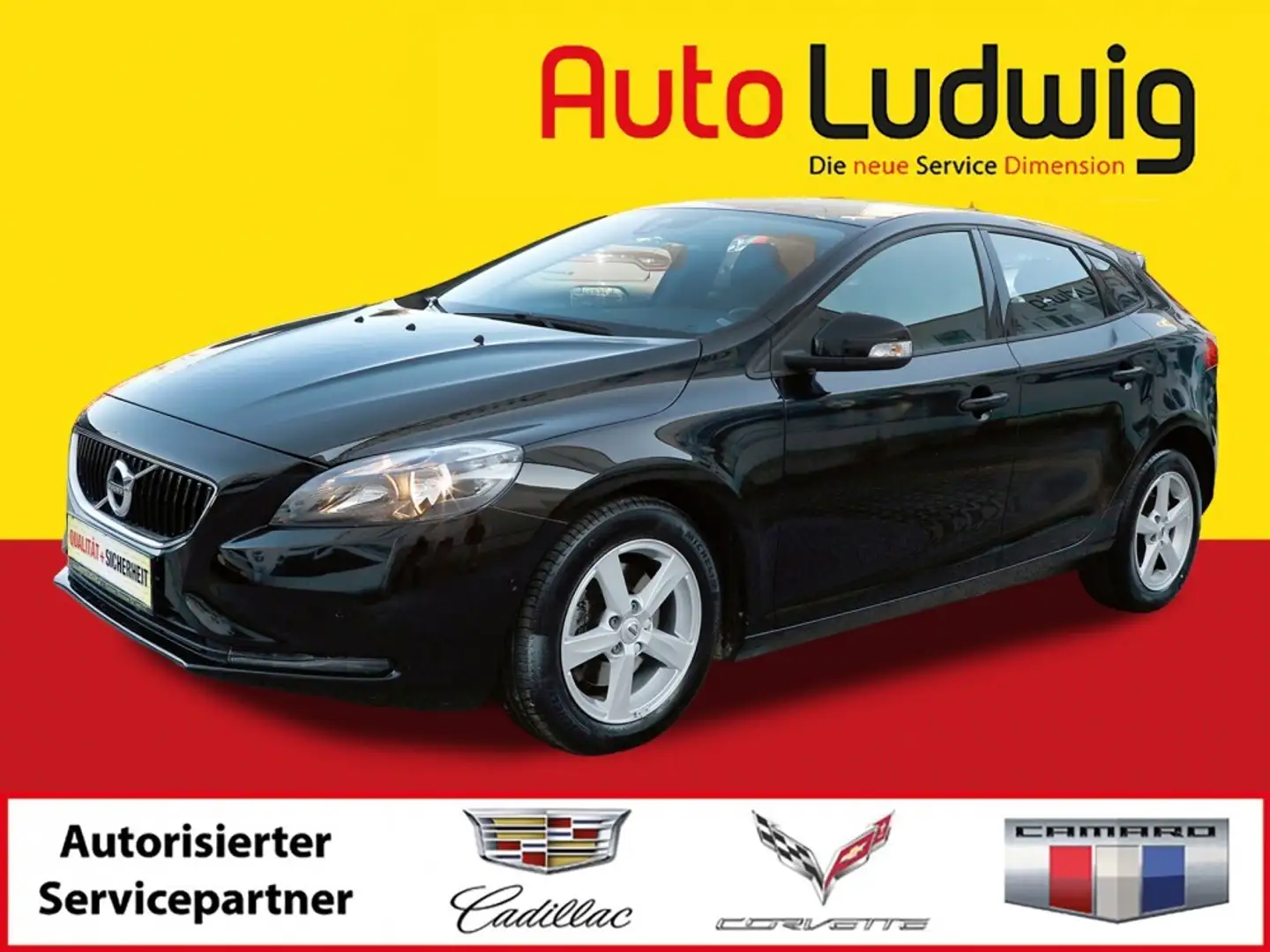 Volvo V40 T3 Kinetic *DIGI COCKPIT*PARK ASSIST*R-CAM*SHZ*... Schwarz - 1