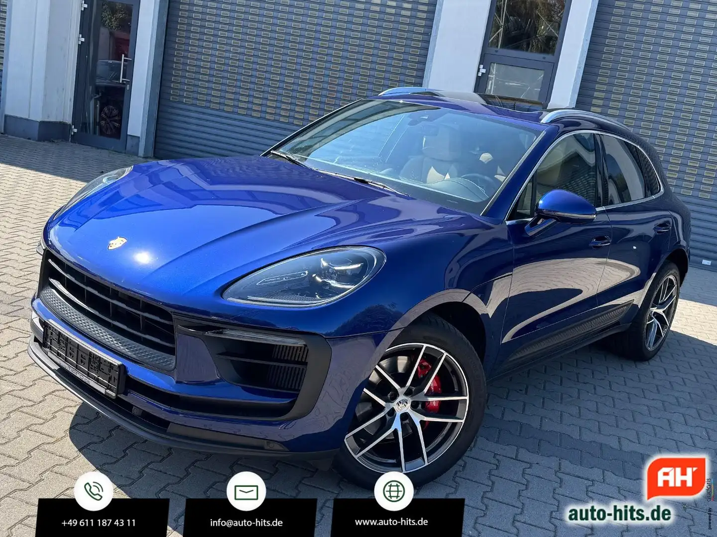 Porsche Macan S Panodach 20 Zoll Sitzbelüft. Service neu Blau - 1