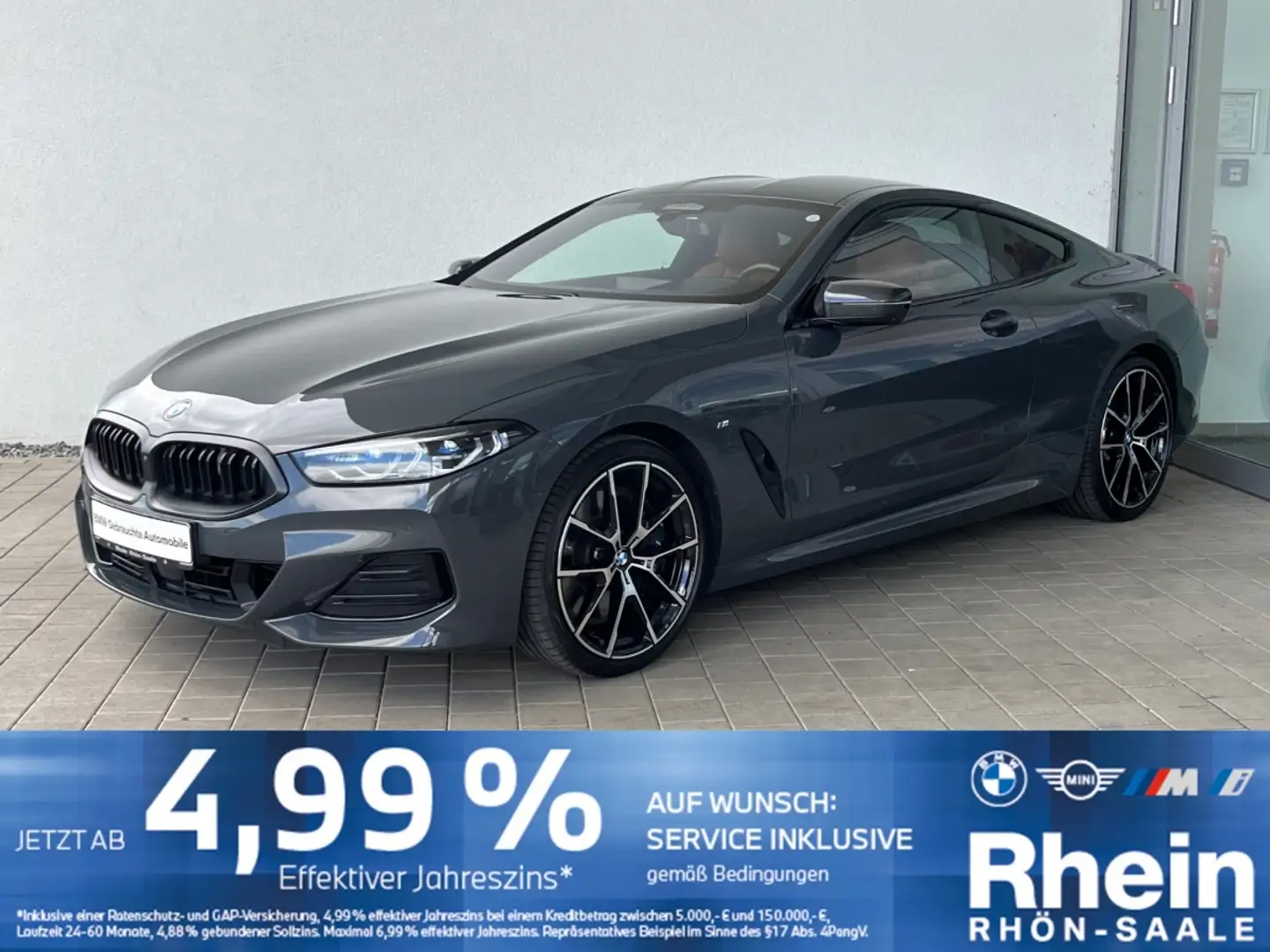 BMW 840 d xDrive Coupé St.Heiz.Park+.Laser.M Sportp. Grijs - 1