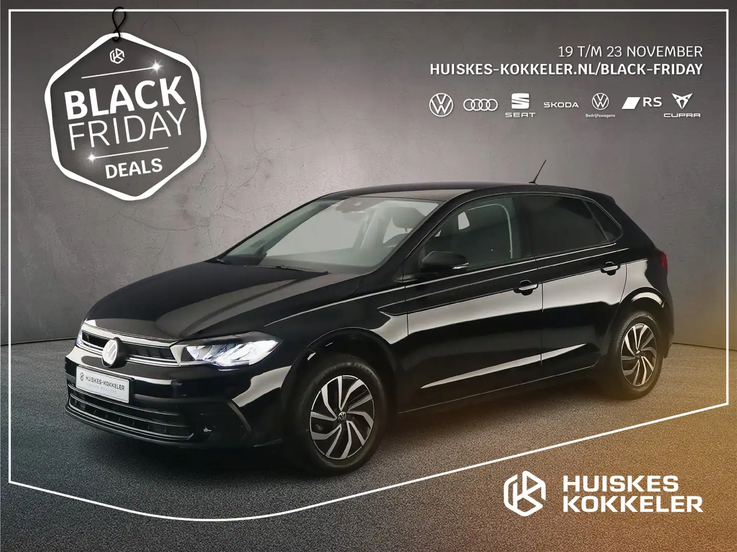 Volkswagen Polo Life Edition 1.0 TSI 95pk Adaptive cruise control, Zwart - 1