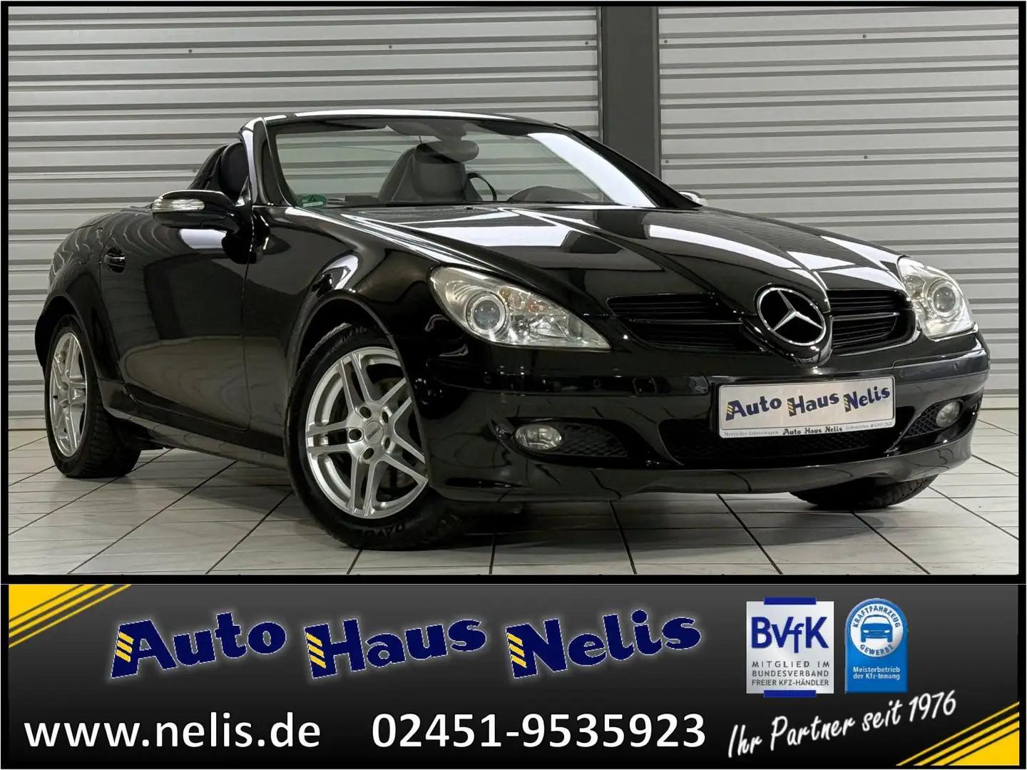 Mercedes-Benz SLK 200 Kompr. Roadster LPG-Gasanlage Sitzheizun Negro - 1