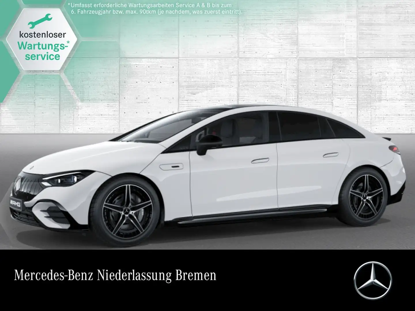 Mercedes-Benz EQE 53 AMG 4M Fahrass Pano Burmester Distr. HUD TV Weiß - 1