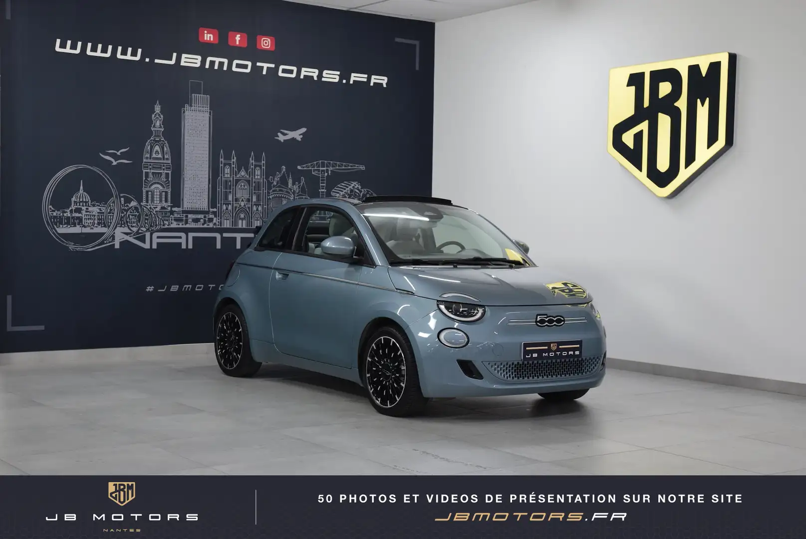 Fiat 500e SOH 92% 500C e 118 ch Icone Plus Magic Eye Pack Co Bleu - 1
