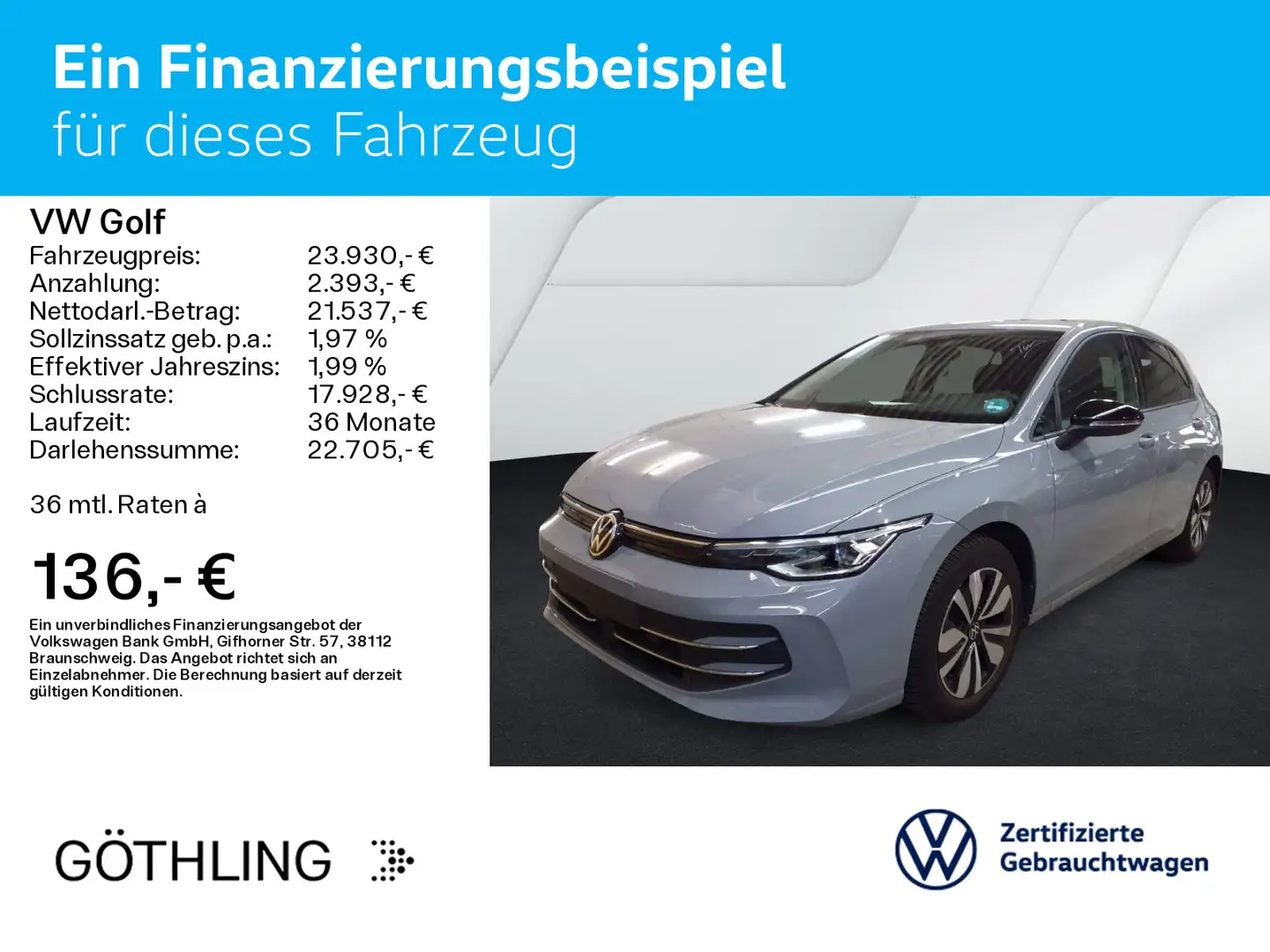 Volkswagen Golf Life TSI 85kW*KAM*SHZ*APP*ACC*CLIMATRONIK Gris - 2