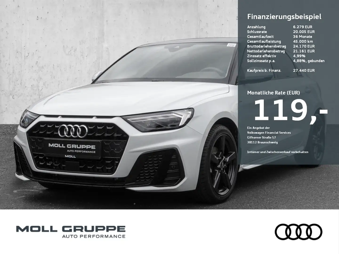 Audi A1 Sportback 30 TFSI S tronic S line NAVI LEDER Black - 1