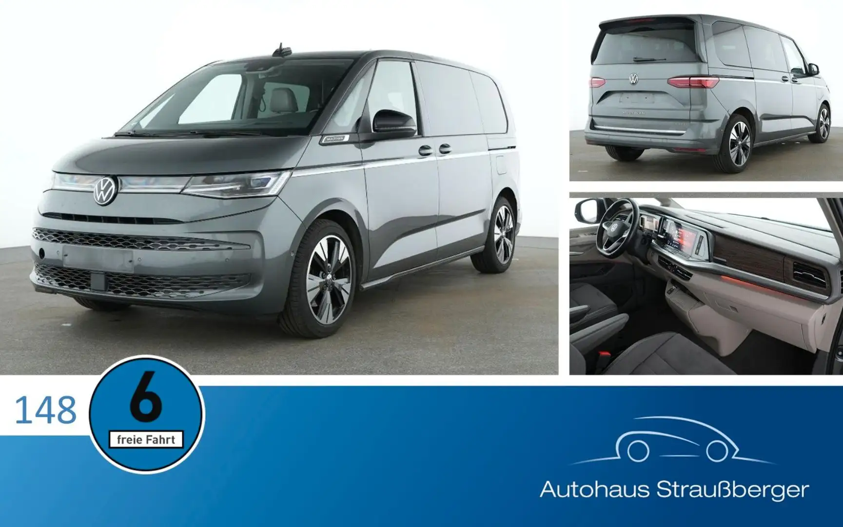 Volkswagen T7 Multivan Multivan KR Style eHybrid 7-S IQ ACC Pano HuD Grau - 1