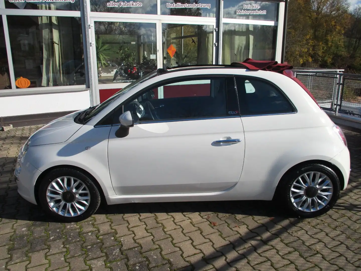 Fiat 500C +Euro6 + Gepflegt+Faltdach/Cabrio Weiß - 1