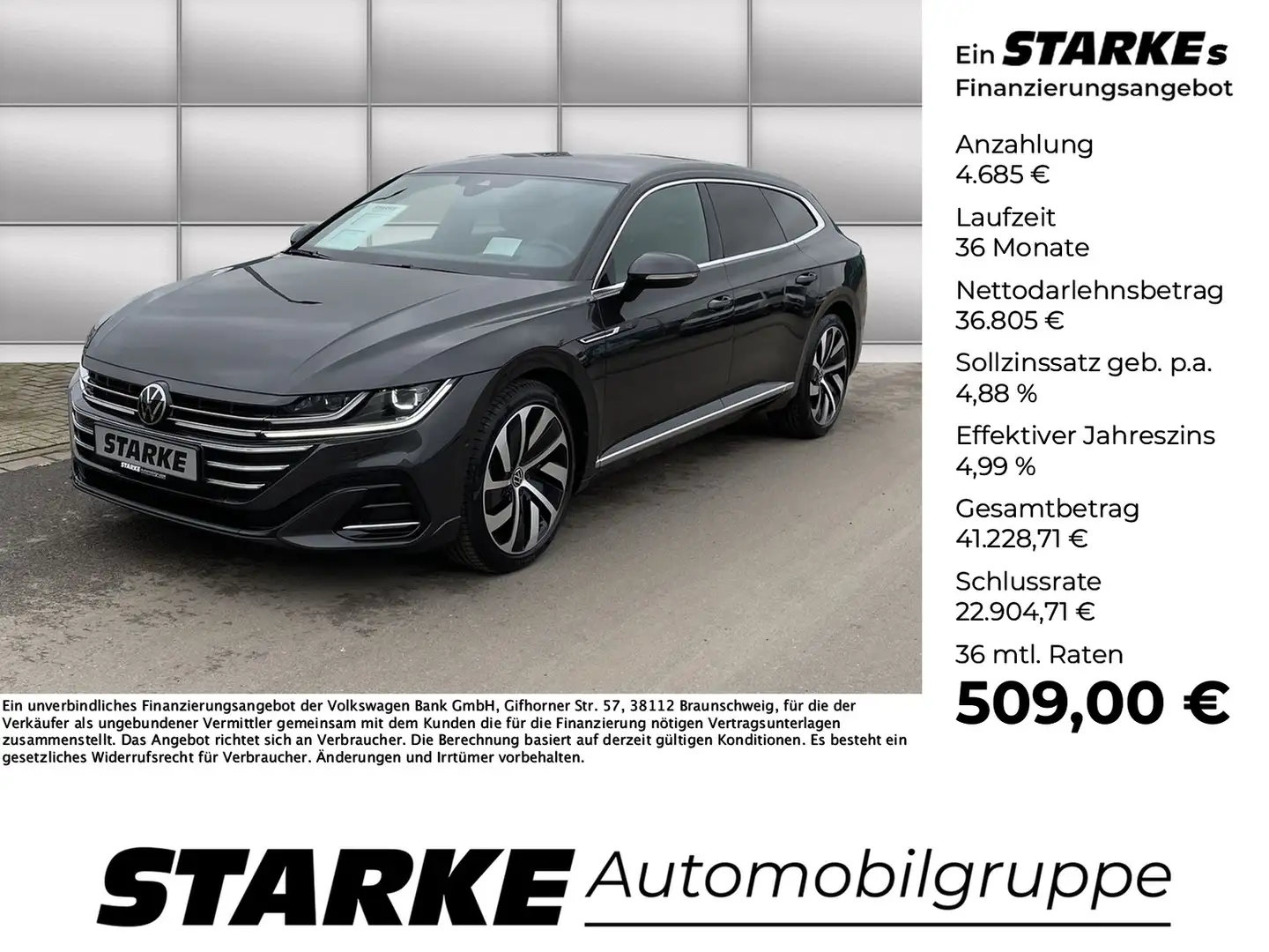 Volkswagen Arteon Shooting Brake 2.0 TDI DSG R-Line Grau - 1