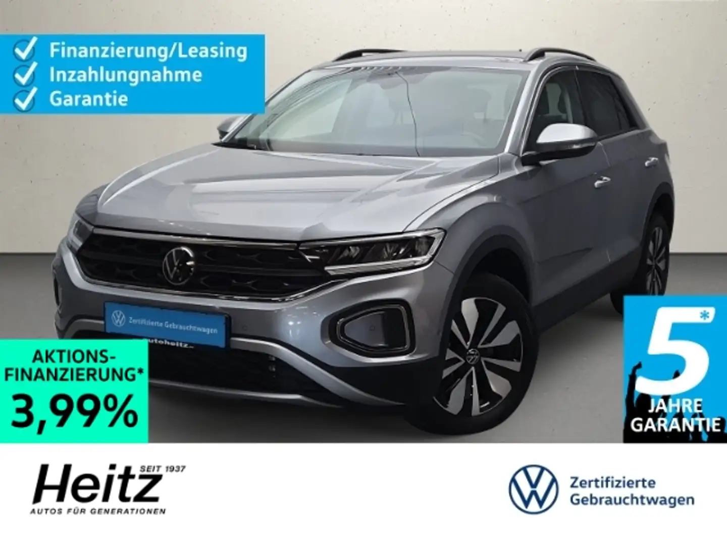 Volkswagen T-Roc TSI Move Navi LED Rückfahrkam 5J. Garantie Plateado - 1