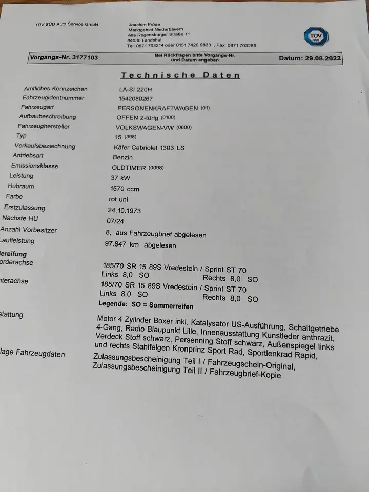Volkswagen Käfer Cabrio, foto 7