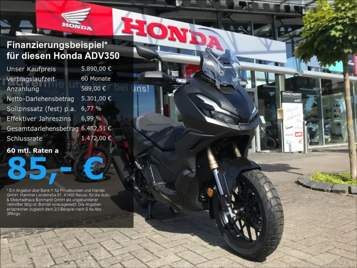 Honda ADV 350 *Mod.2024*Sofort Verfügbar*29PS*Matt Schwarz* Noir - 1